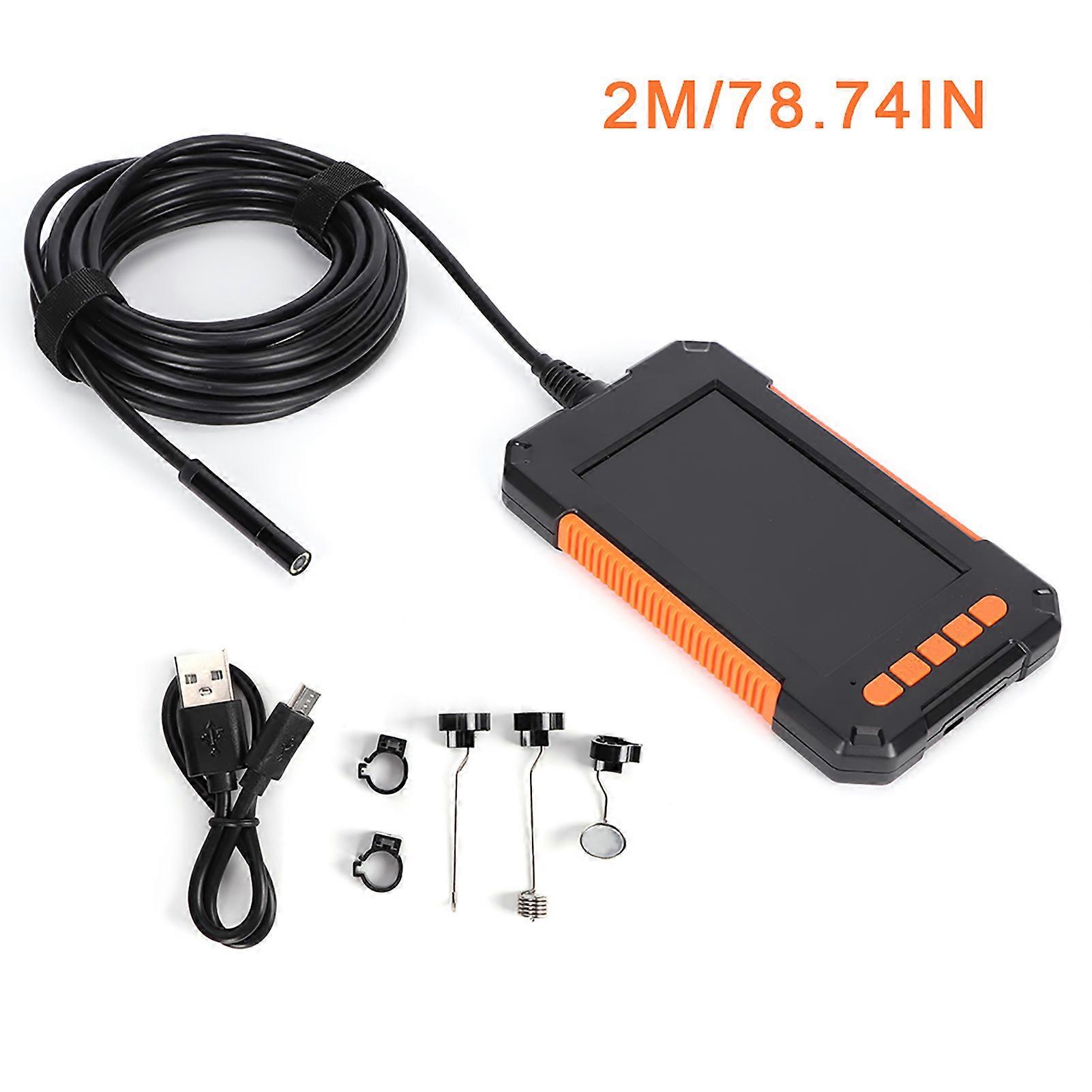 4.3in LCD 1080P Handheld Endoscope IP67 8mm Waterproof Borescope Inspection Camera