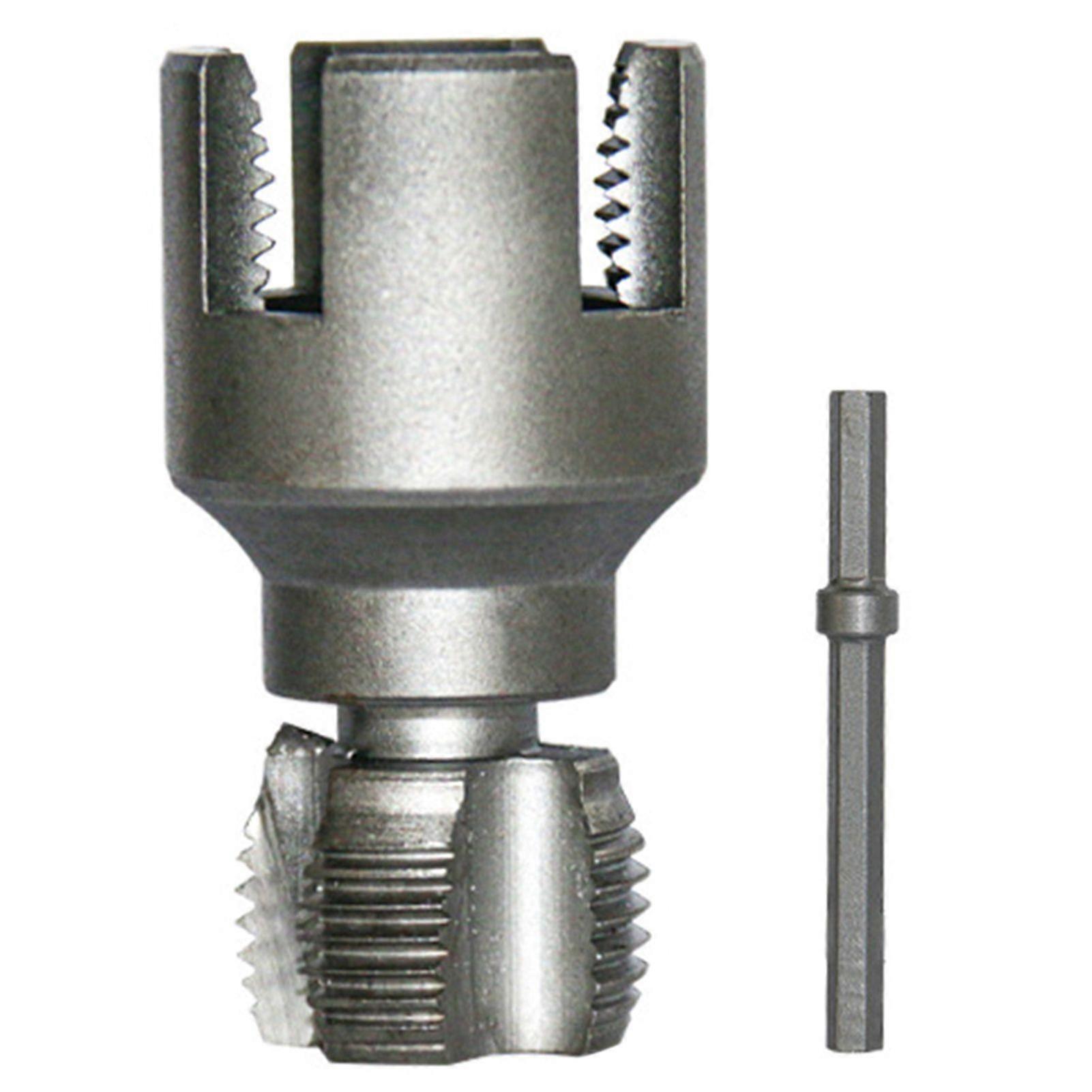 Electric Drill Compatible PVC Pipe Threader Kit Precise Cutting Internal External Rethreading Maker for Plumbing Accessories,