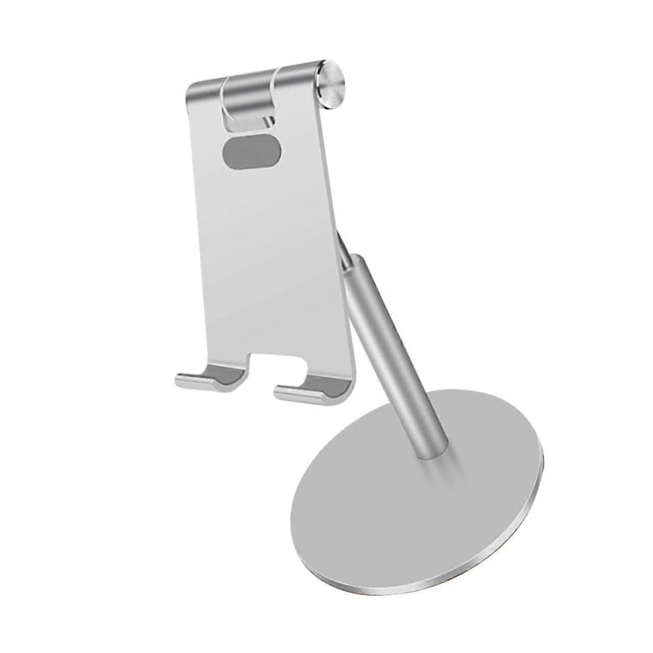 Aluminum Metal Bracket Smart Phone Base Holder Rotating Telescopic Support 360° Horizontal 270° Vertical Adjustment Desk Phone Stand for Office/Home