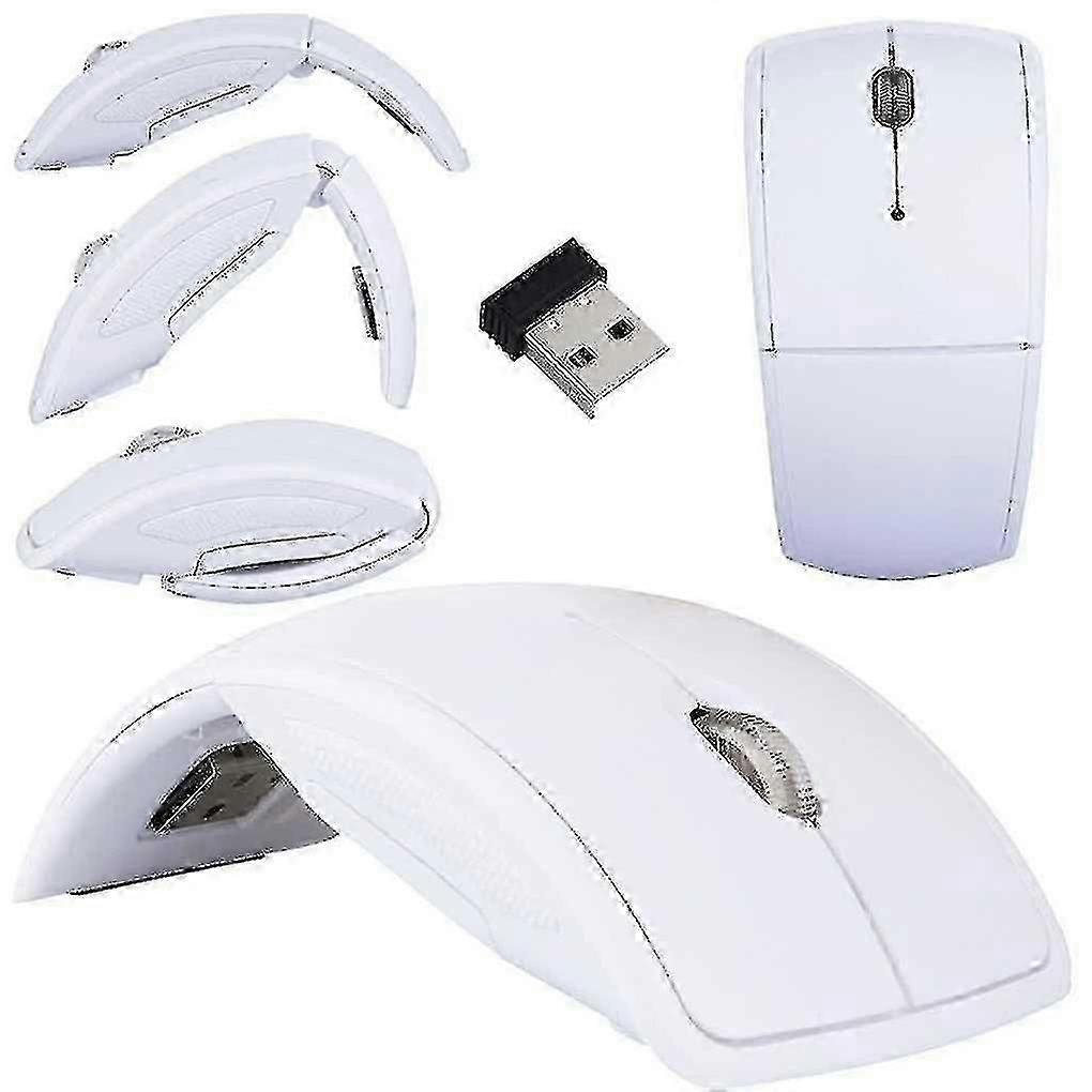 Wireless Folding Mouse Gaming Work Portable Gamer Arc Mice External Electronic Cordless Pc Computer Laptop Desktop