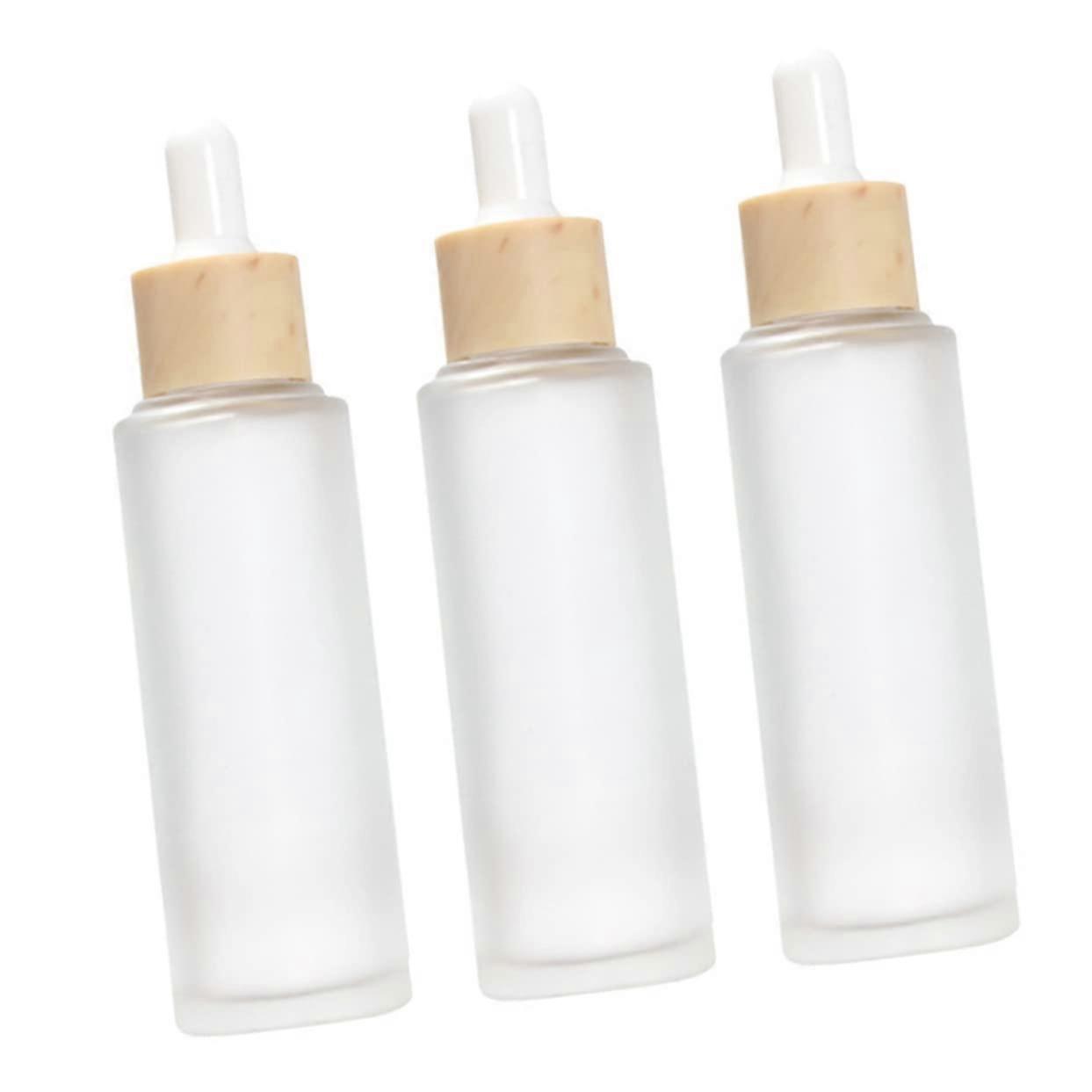 Essential Oil Storage Bottles 3 Pack Clear Dropper Bottles Reusable Subpackaging for Oils Creams Lotion