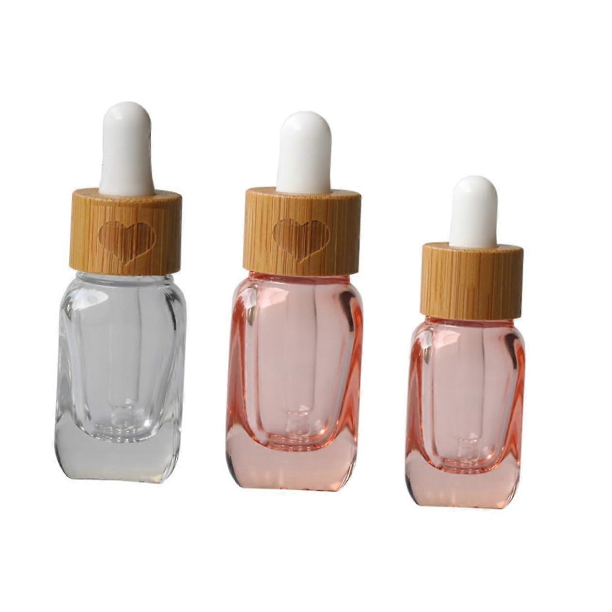 3pcs Empty Essential Oil Dropper Bottles Glass Pipette Bottles for Oil Refillable Travel Fine Craftsmanship