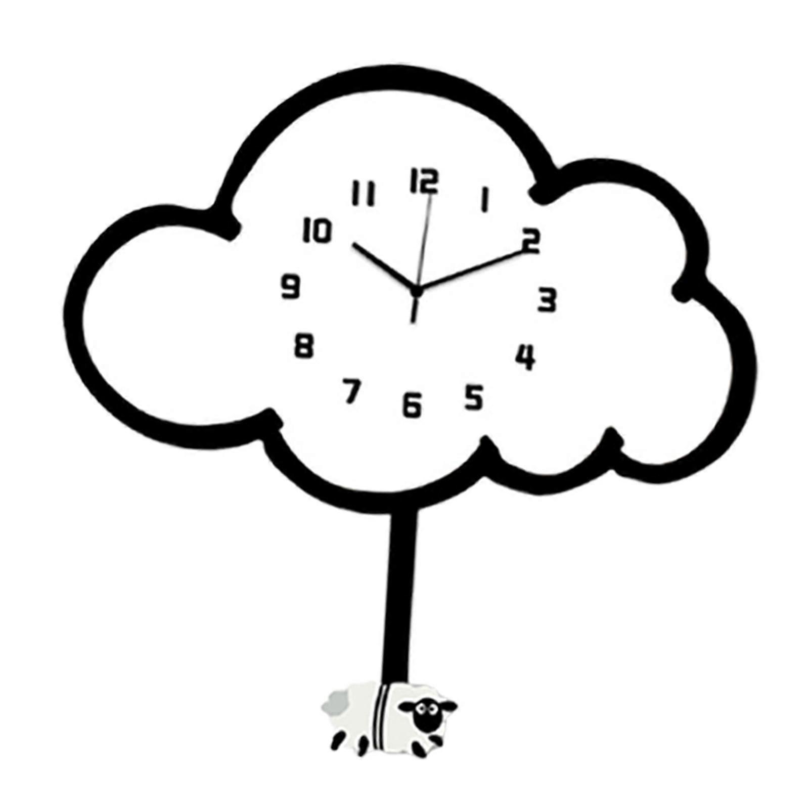 Cloud Wall Hanging Clock Decorative Clock Modern Cute Cartoon Stylish Silent
