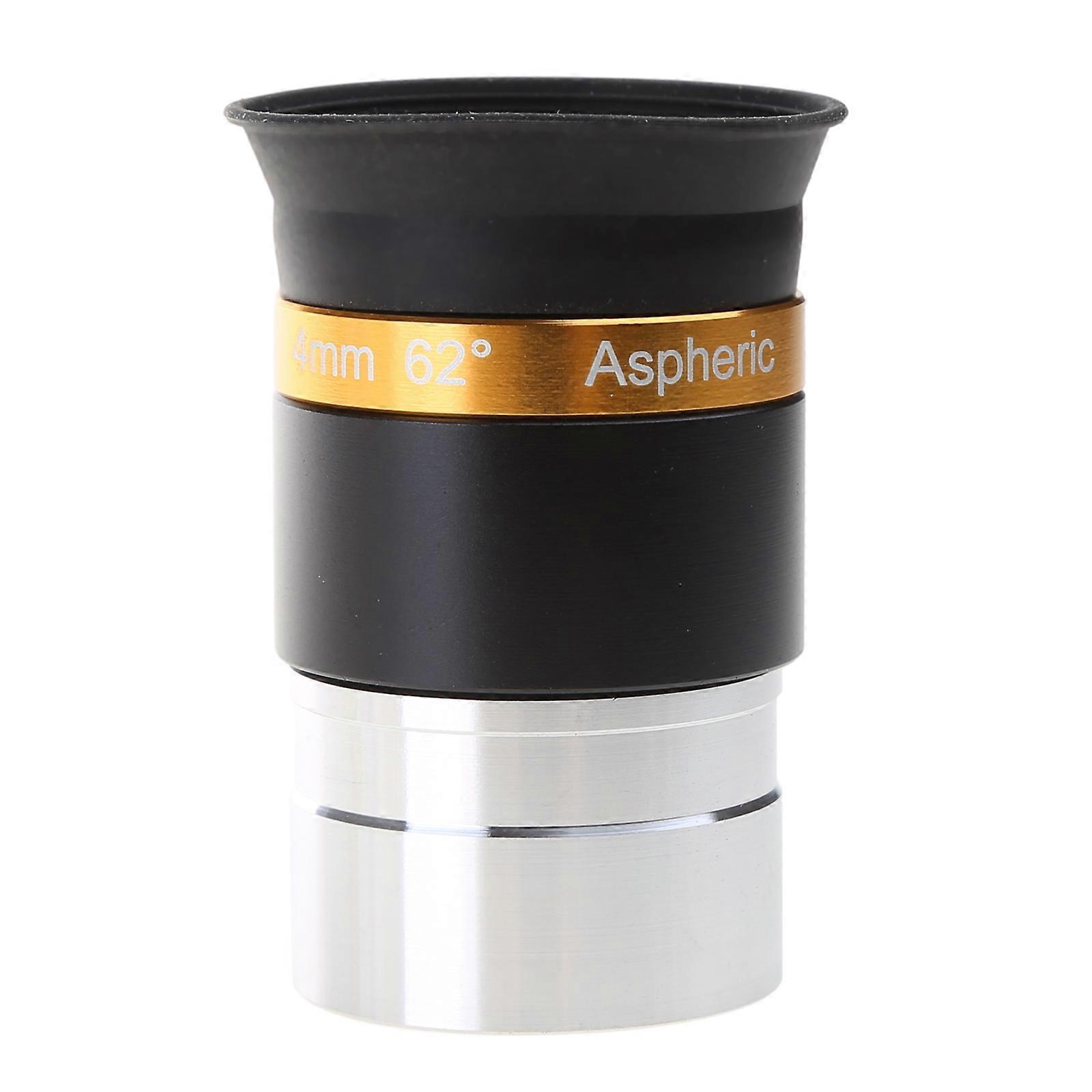 1.25" 62 Degrees 4mm Eyepiece Lens Aspheric Wide Angle Spherical High-definition Eyepiece Adapter Astronomical Telescope