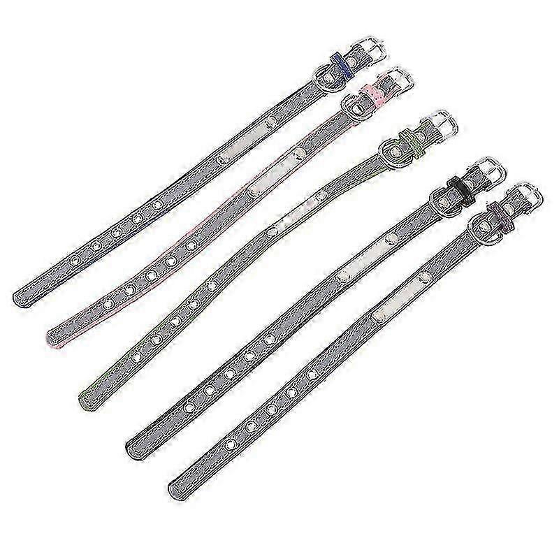 31x1.5x0.5cm Pet Collars Harnesses 5pcs Reflective Pet Collars Comfortable Cat Collars