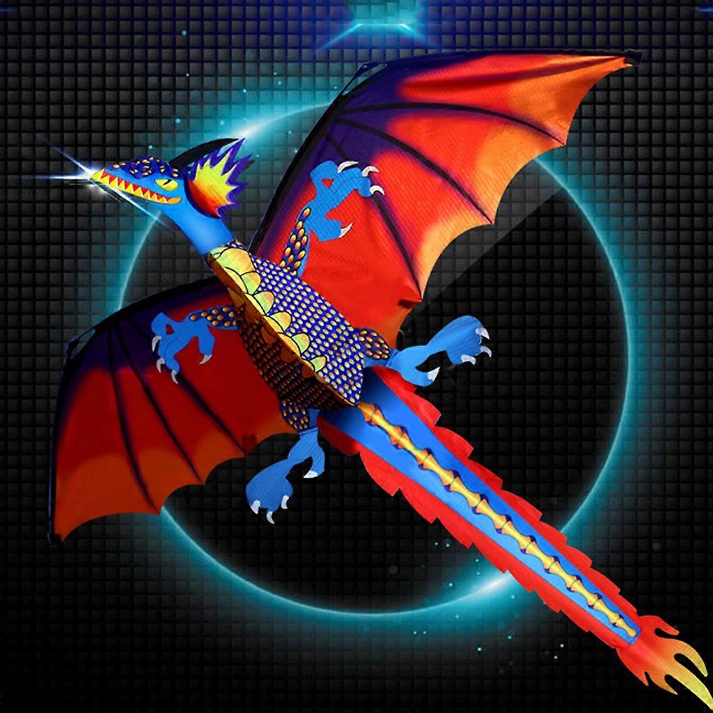Colorful 3D Kite Easy Flying Kite for w/ String & Nylon Beach Activity Game Toy Parent-Child Interactive Toy Party Suppl