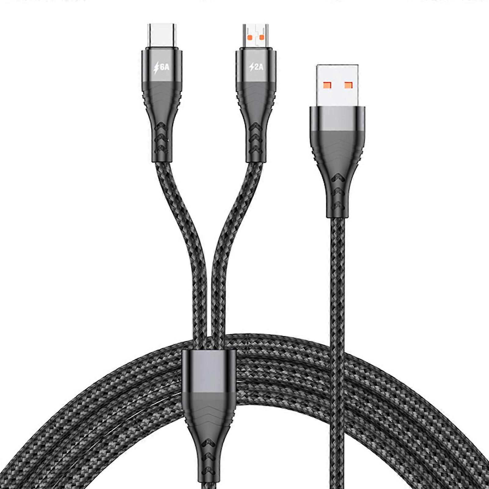 50cm/120cm/2meter USB Charging Cable for Micro USB & Type-C Devices 66W Charge Cord Wire for Home,Office, and Travellers