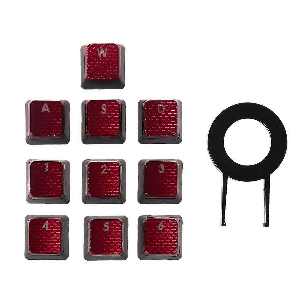 10Pcs/Pack Keycaps for Corsair K70 K65 K95 G710 RGB STRAFE Mechanical Keyboard Red