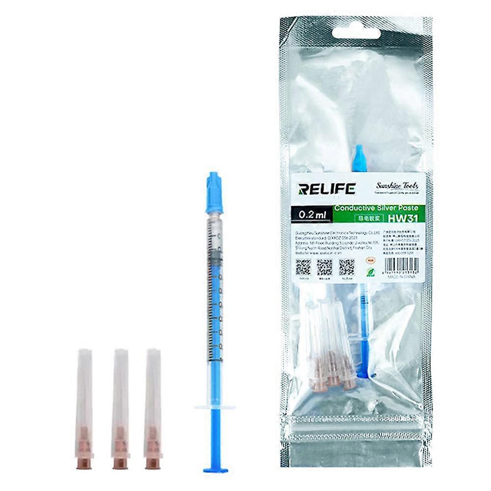 TKdaddy Solder Balls & Paste RELIFE HW31 0.2ml Conductive Silver Paste for Ribbon Cable Phone Circuit Repair