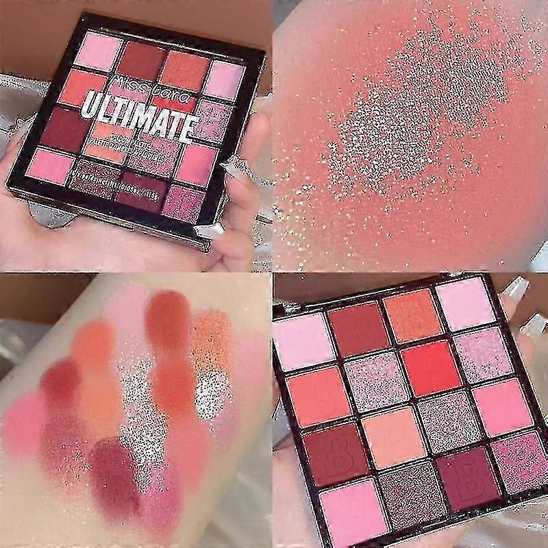 16 Color Eye Shadow Matte Pearlescent Powder Delicate And Easy To Clear Eye Shadow Palette Green Spirit 2025