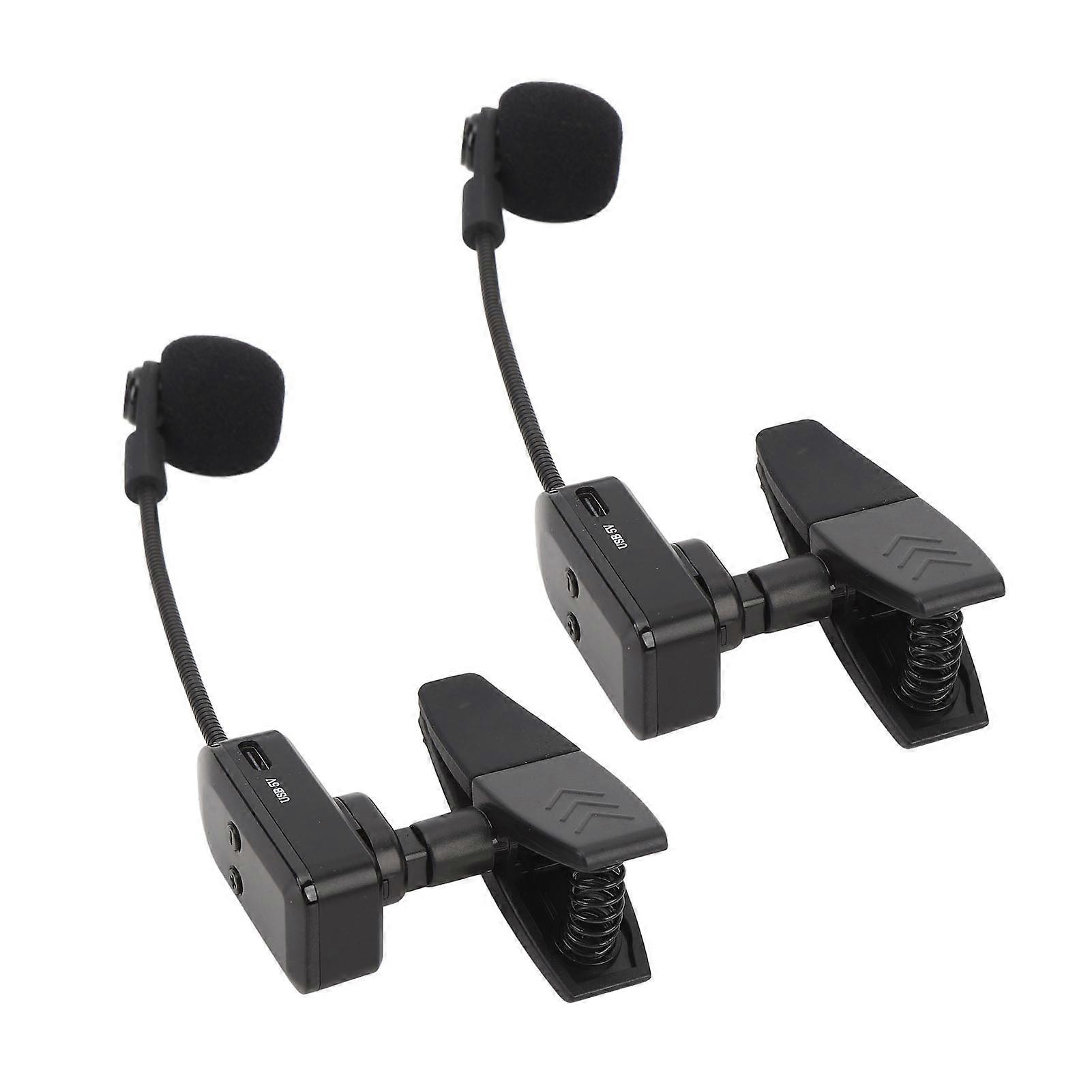 Saxophone Wireless Microphone 2.4G Clip On Sax Mic System for Stage Performance Pickup 