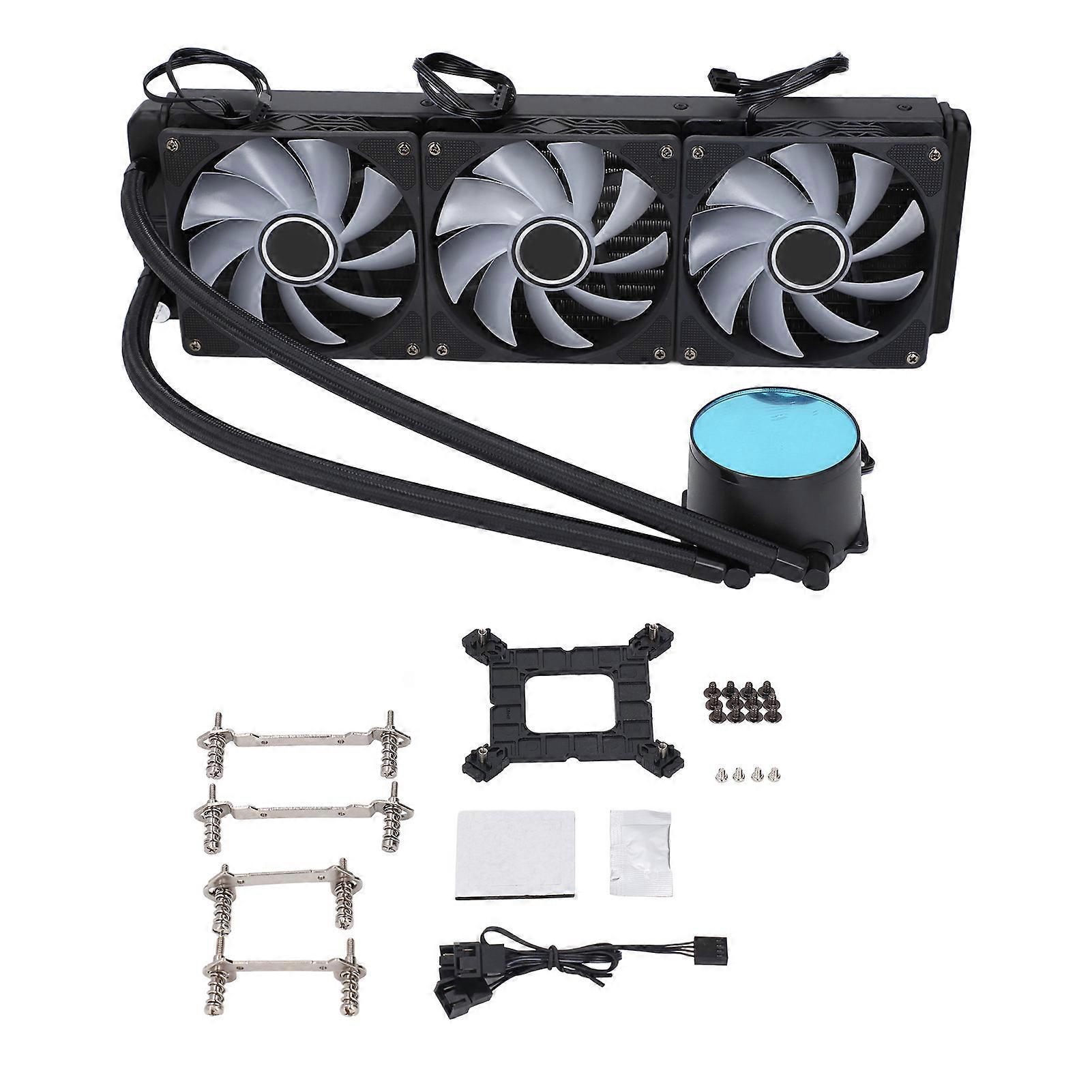 360mm CPU Radiator Fan Cooler Liquid Cooling System with PWM Control and RGB Lights