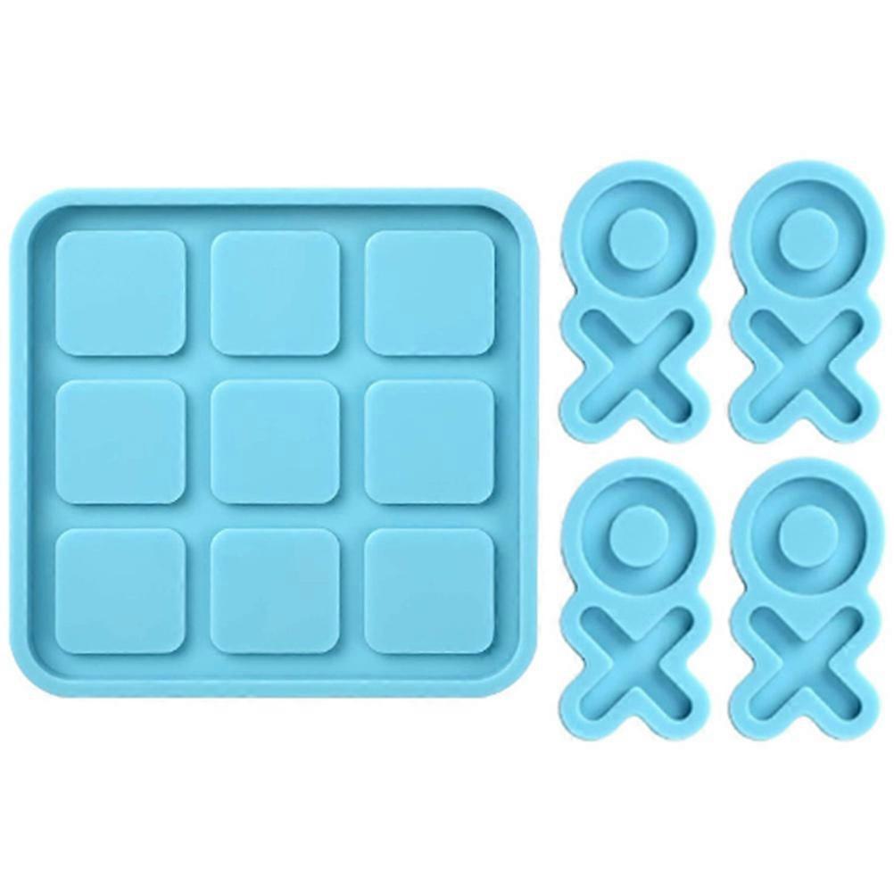 Board Game Silicone Mold for Baking 1Set DIY Chess Pieces Mold Sky-Blue