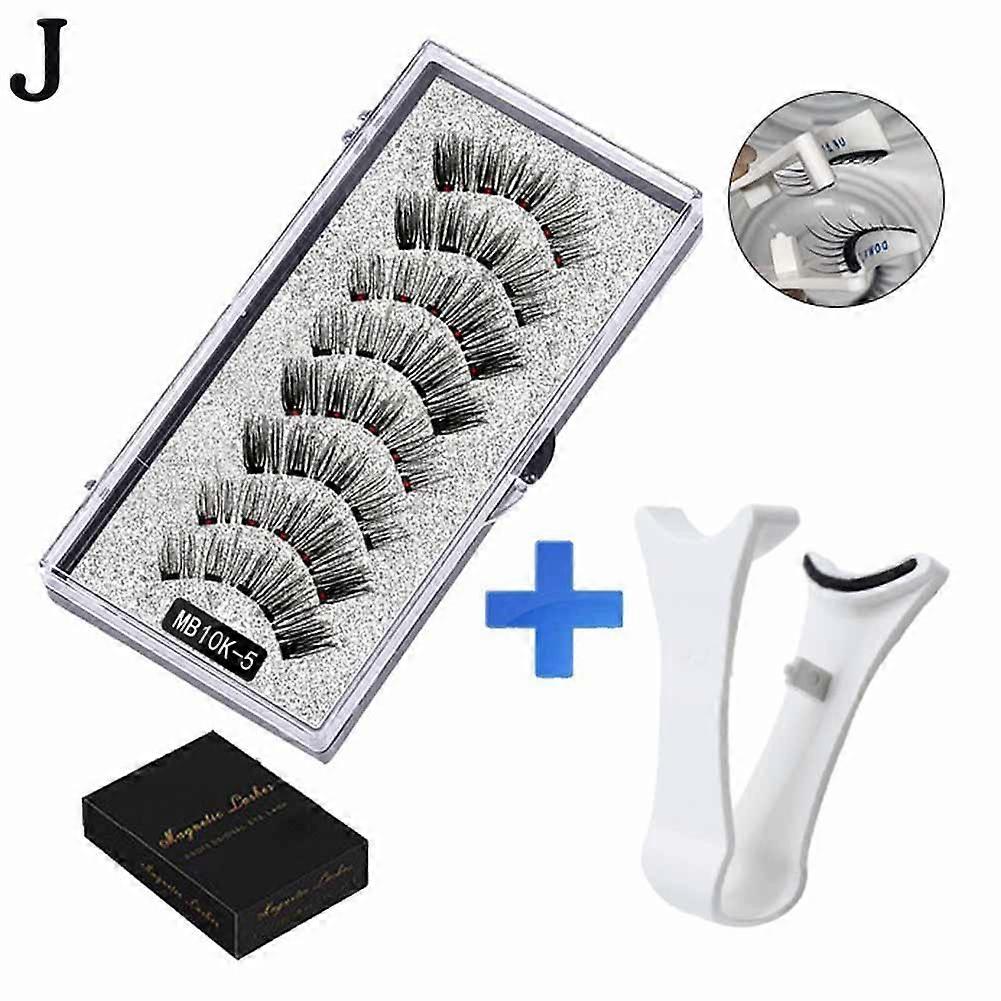 5 Magnetic False Eyelash Set Magnetic Eyelashes with Clip for Daily Wear