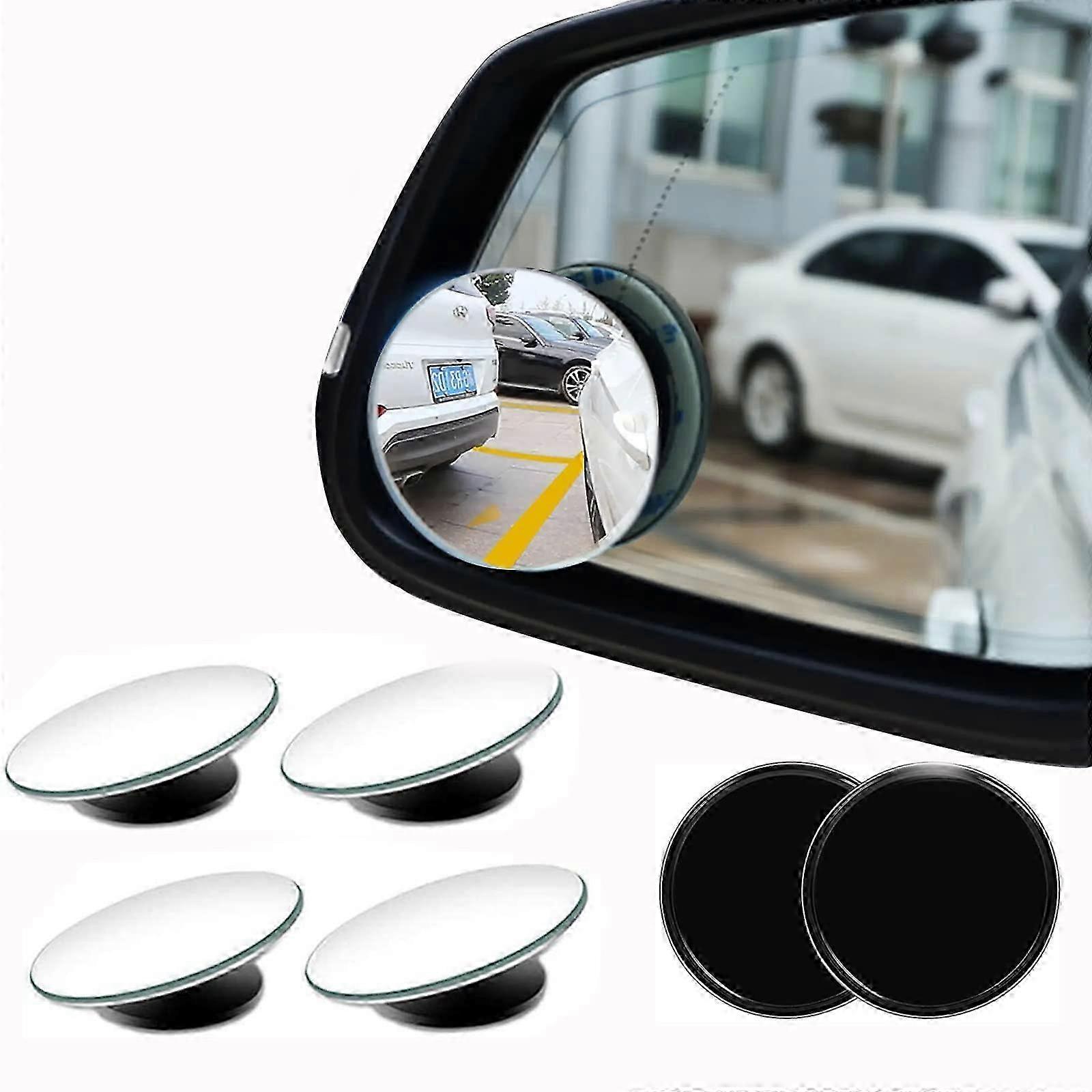 Universal Adjustable Blind Spot Mirror with 360-Degree Rotation and Tilt for Cars and Vehicles