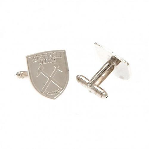 West Ham United FC Silver Plated Crest Cufflinks