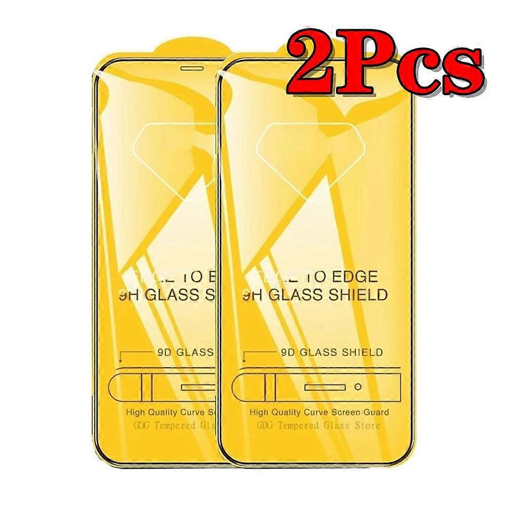 2Pcs Full Cover Tempered Glass for iPhone 11 12 13 14 Pro Max X XR XS Max 7 8 Plus SE Screen Protectors Film for iPhone 13 Pro Max 12 Mini 12 Pro