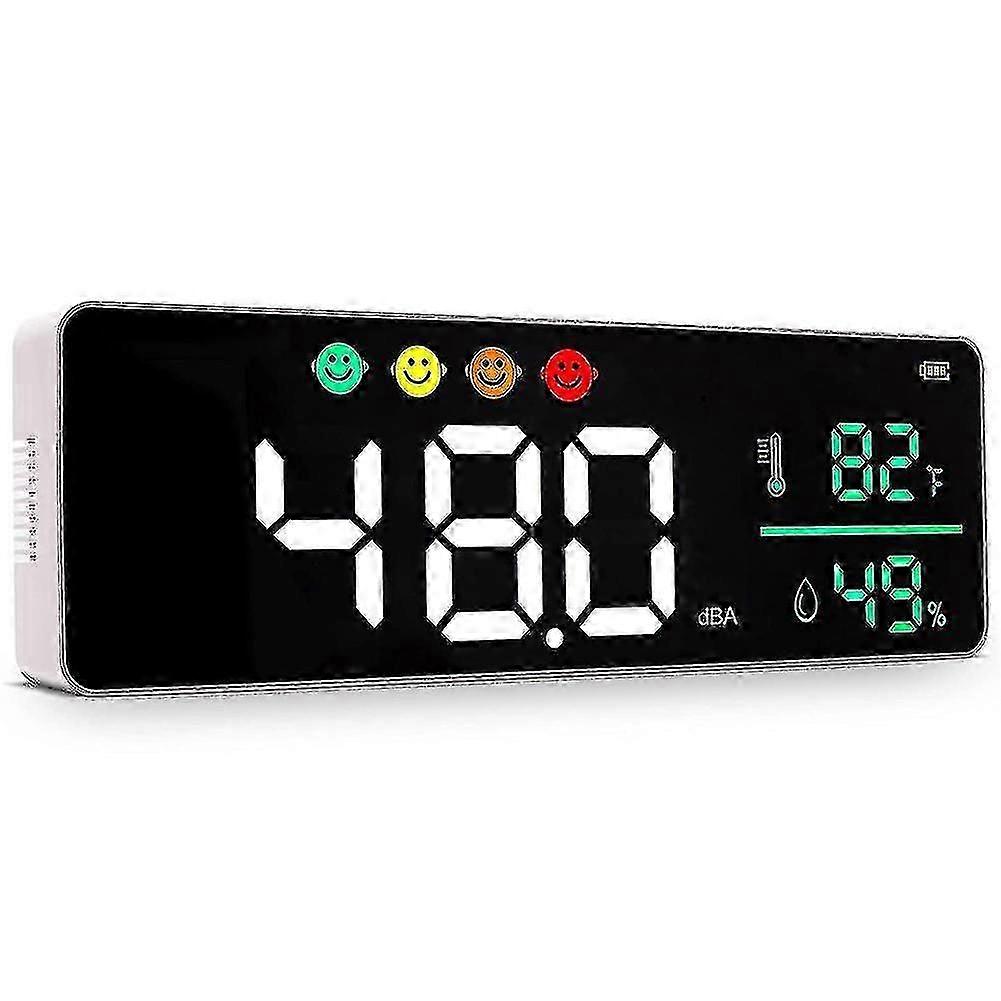 3v1 decibelmetr se senzorem teploty a vlhkosti, měřič hluku ve třídě pro kancelář a domácí použití
