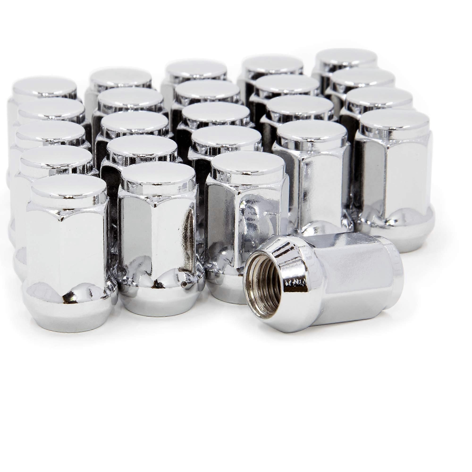 24 Chrome Bulge Acorn Lug Nuts 1/220 1/2' Dodge Dakota Durango