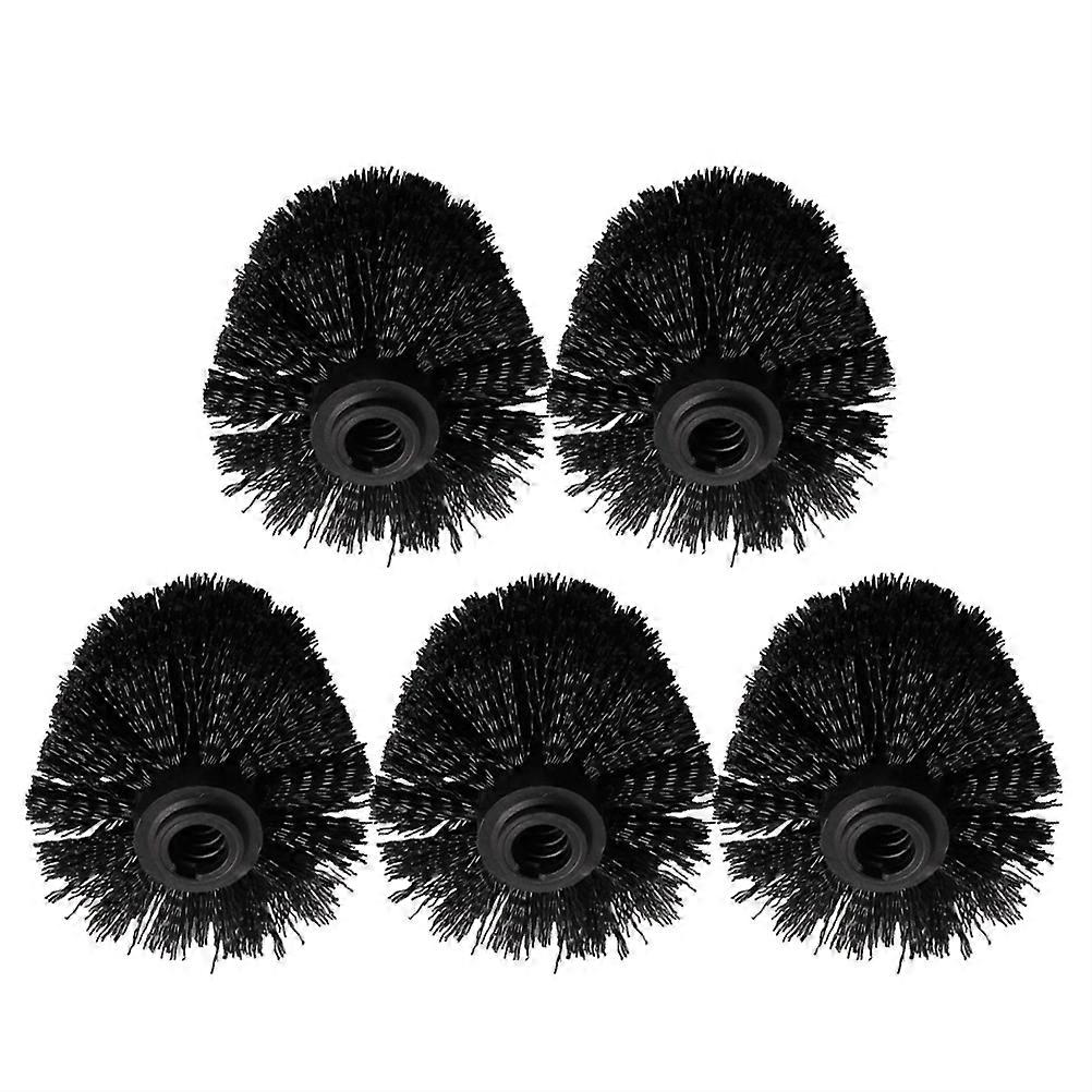 5pcs Replacement Bathroom Brush Heads with Dense Bristles for Toilet and Home Cleaning – Plastic Design, Easy to Use and Practical