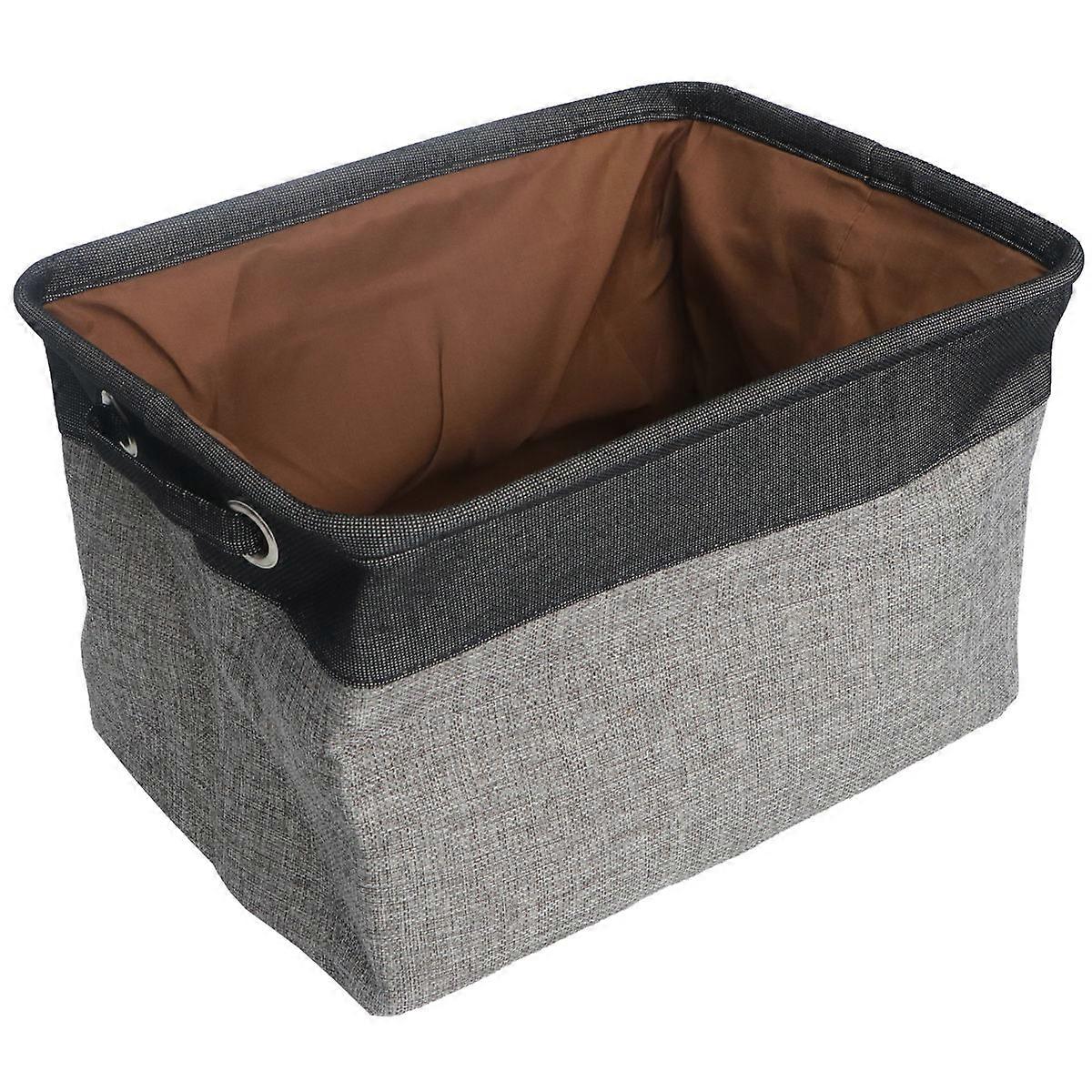 Storage Organizer Basket Foldable Rectangular Sundries Storage Box For Laundry Area Cloth Material 1Set