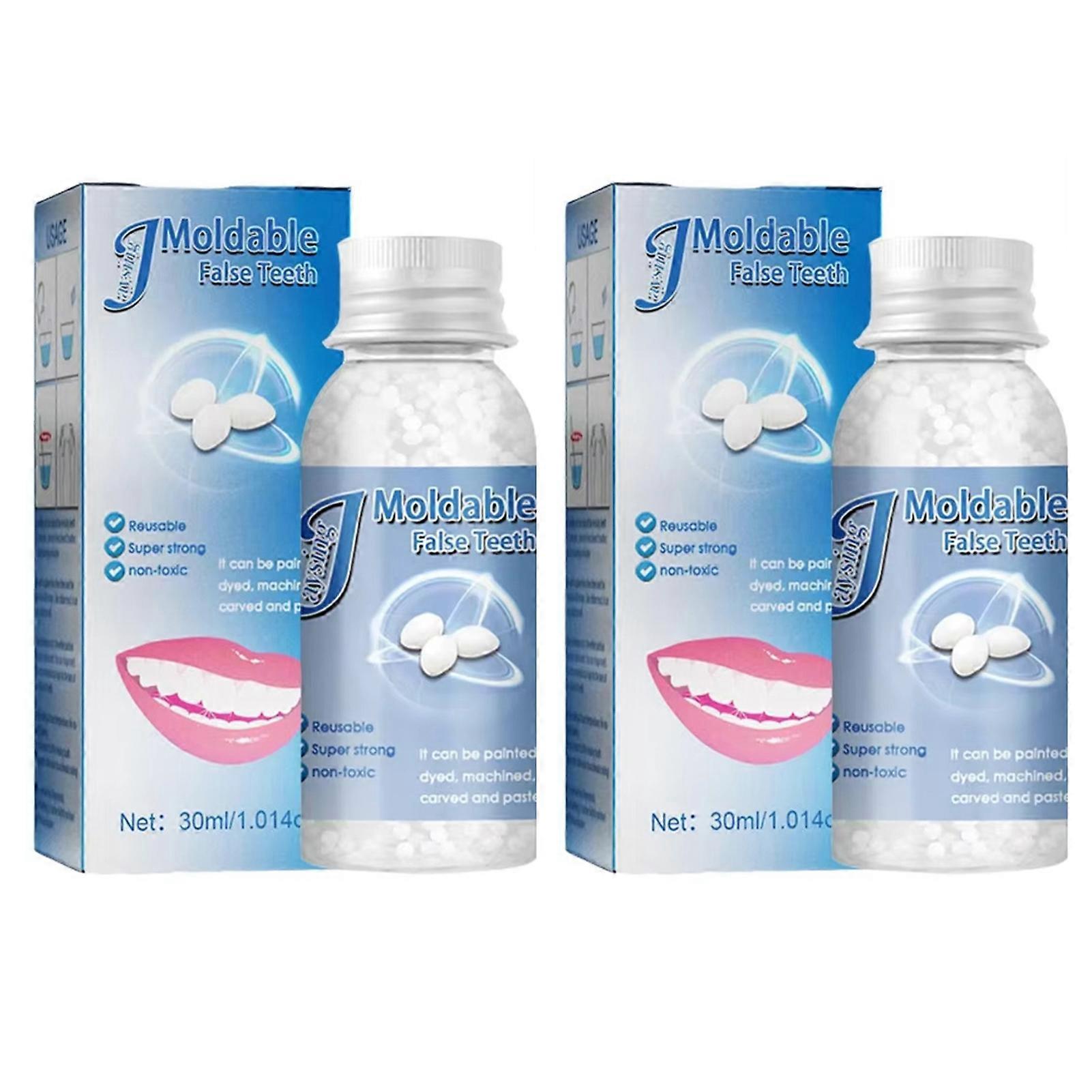 Moldable Flase Teeth Repair Cosmetic Teeth Dental Filling Beads for Missing Broken Teeth, Gaps & Cavities
