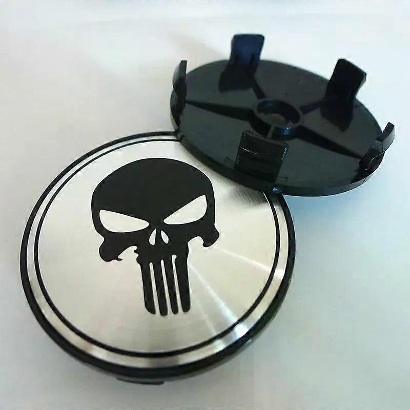 4pcs 68mm 64mm κατάλληλο για κρανίο Κεντρική πλήμνη τροχού αυτοκινήτου Κάλυμμα καπακιού ανθεκτικό στη σκόνη 65mm αυτοκόλλητο έμβλημα σήματος |Καπάκια κεντρικού τροχού |