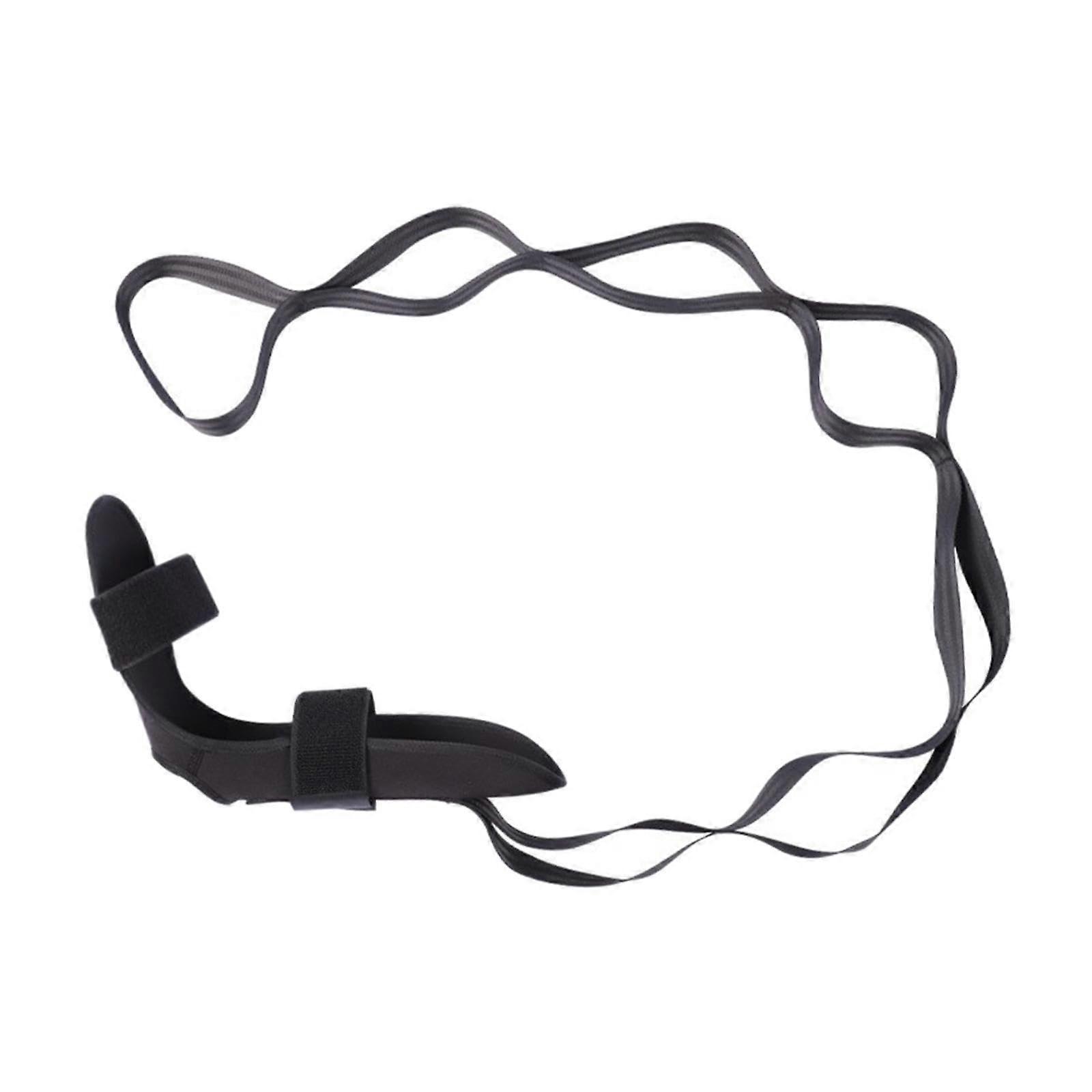 Foot and Calf Straightener Yoga Stretching Strap Adjustable Leg Stretch Band for Hamstring and Flexibility Training Black
