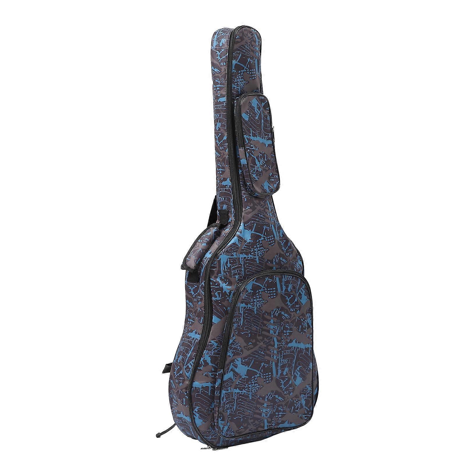 Soft Guitar Case Acoustic Guitarists Double Straps Backpack Design Black 41X106CM 1Set