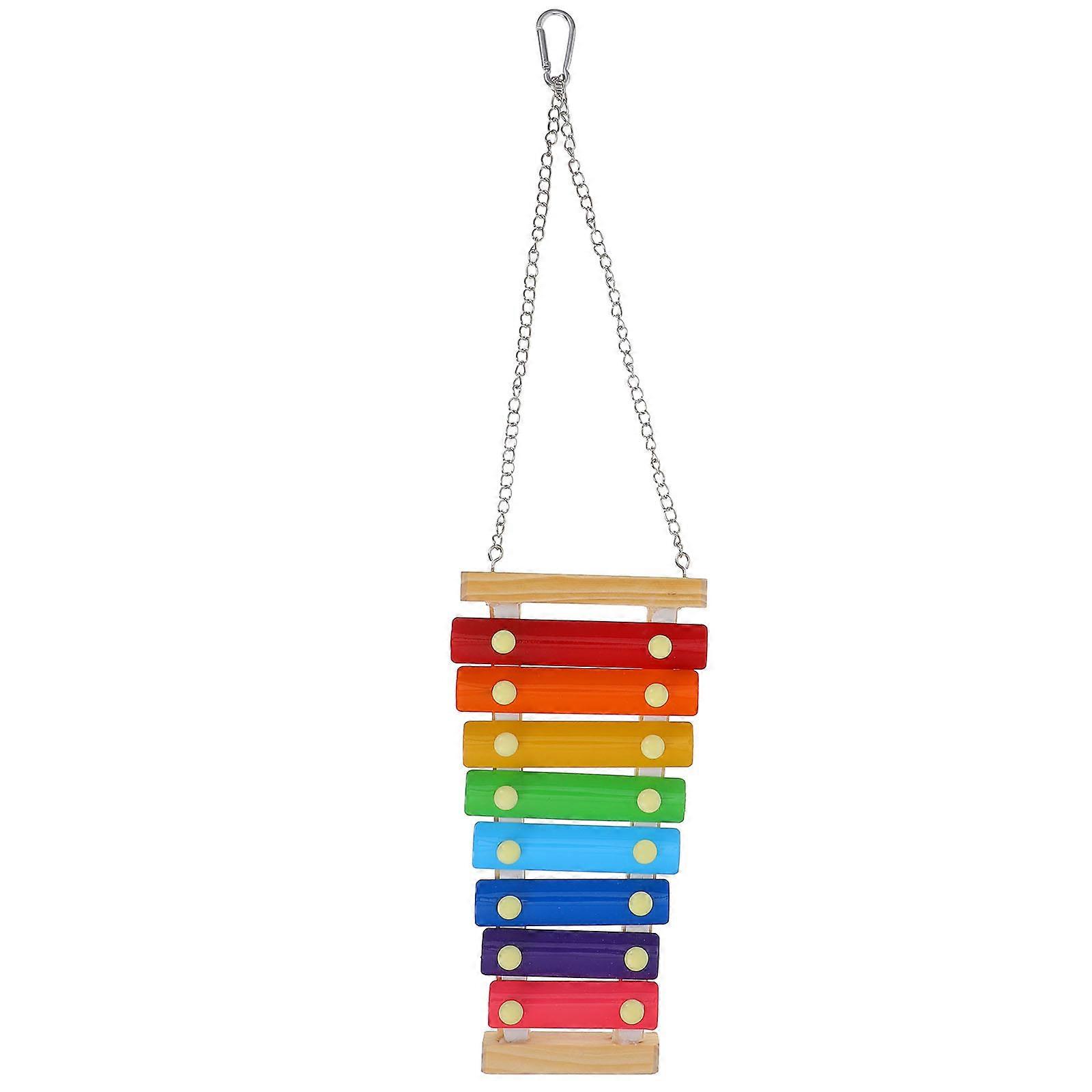 1pc Multicolored Chewing Toy for Birds Hanging Birdcage Accessory