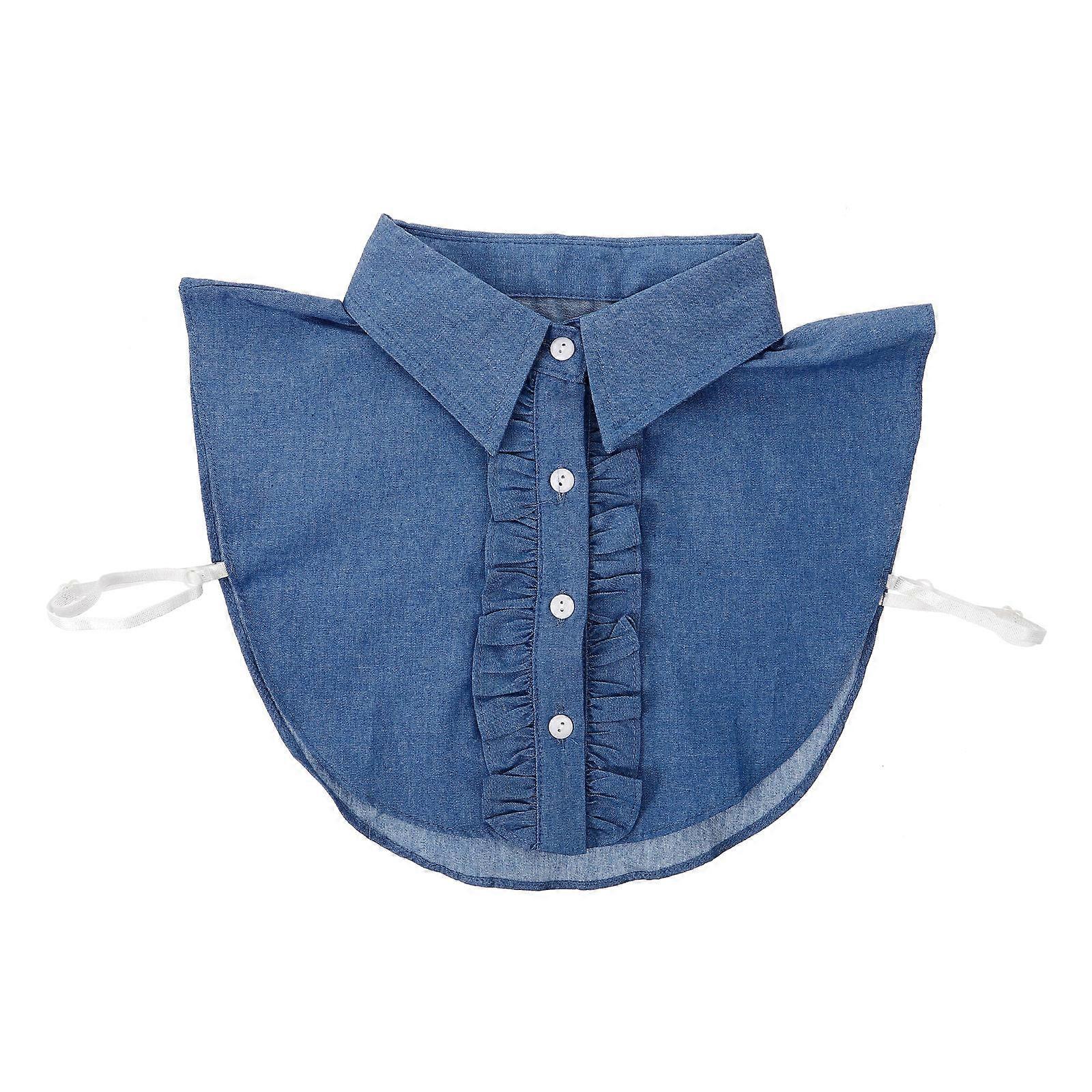 Removable Shirt Collar Denim False Collar Pointed Detachable Costume Accessory 30X37CM 1Pcs