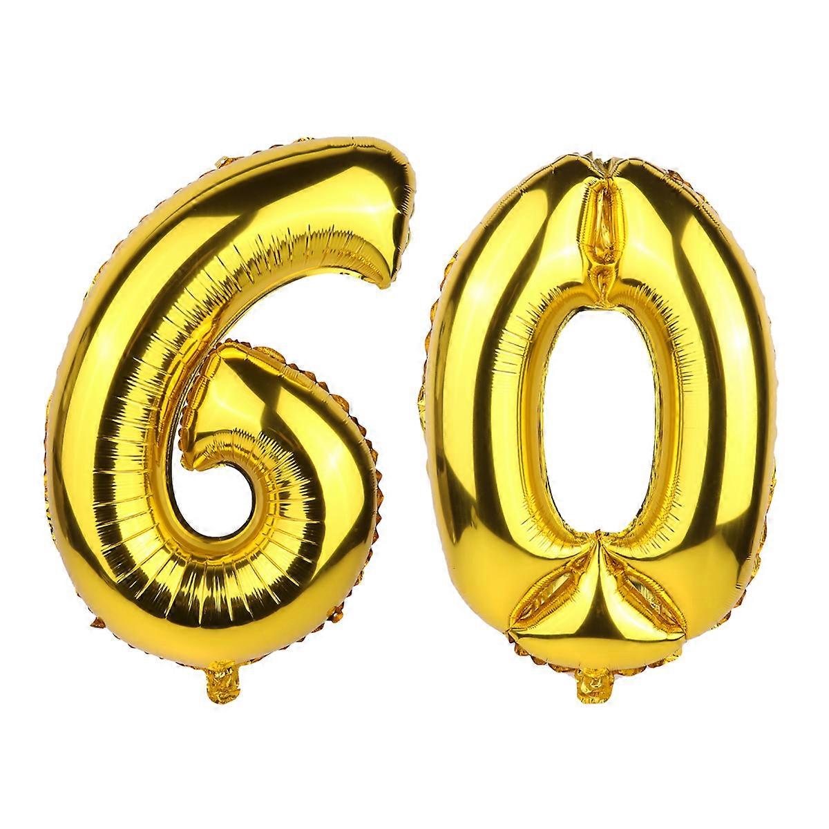 Golden Birthday Balloons Foil Number Balloons 12 Inches 32 Inches 12pcs in 1 Set Party Decorations