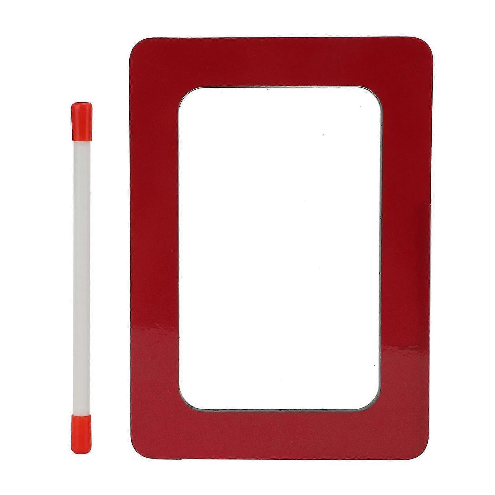 Hand Drum Compressed Board Resin Skin Red Children Enlightenment Percussion InstrumentRectangular Drum