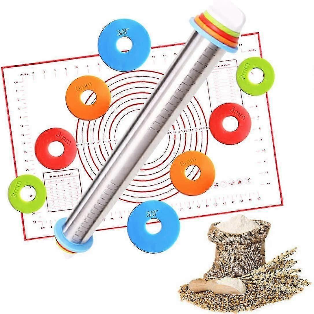 Nonstick Rolling Pin, Stainless Steel Rolling Pin