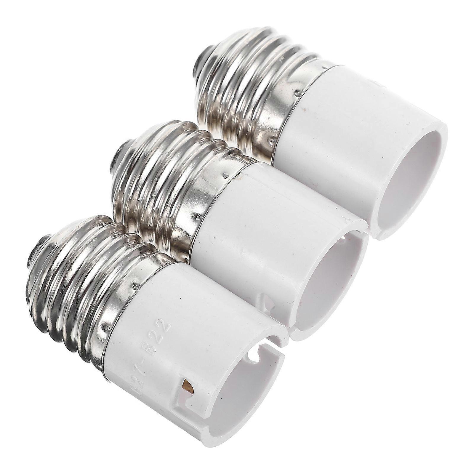 Light Bulb Socket Adapter E27 to Conversion Home Use Material 3Pcs