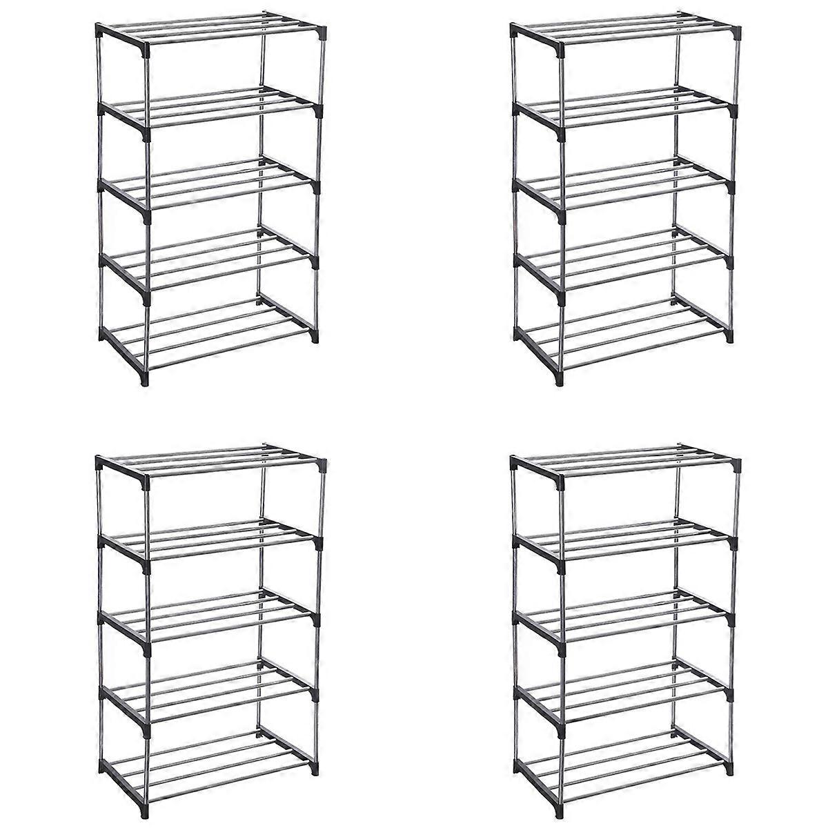 Stackable Small Shoe Rack, Saving Storage and Organization (5-Tier)