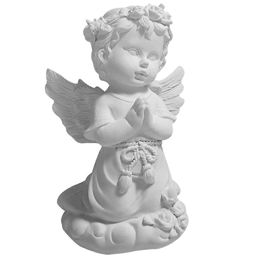 Retro Resin Crafts Decor Angel Statue Resin Figures Classic Style Garden Statue 13X8X7cm 1Set