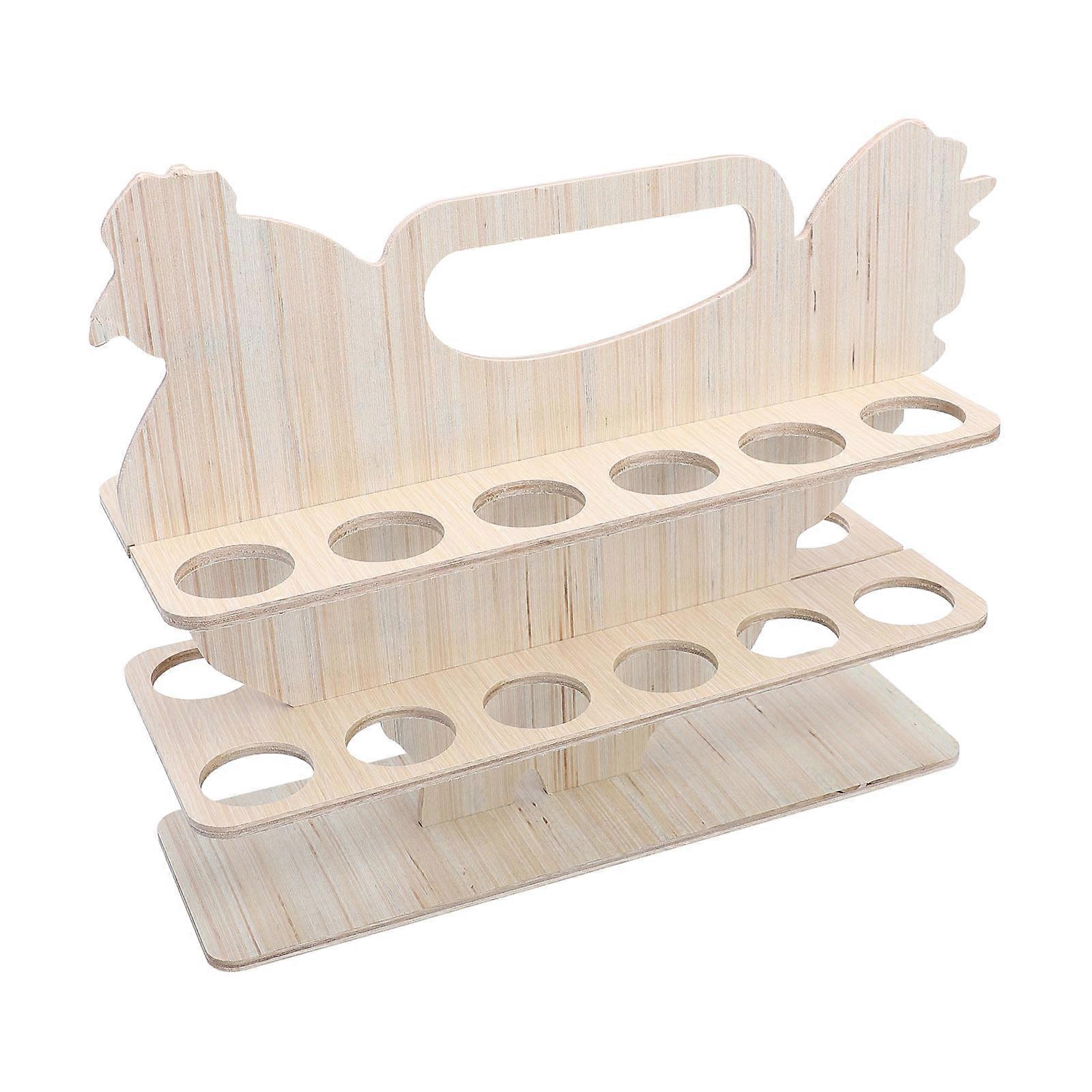 Sturdy Egg Storage Rack with Groove Design for Separate Placement and Daily Use Beige