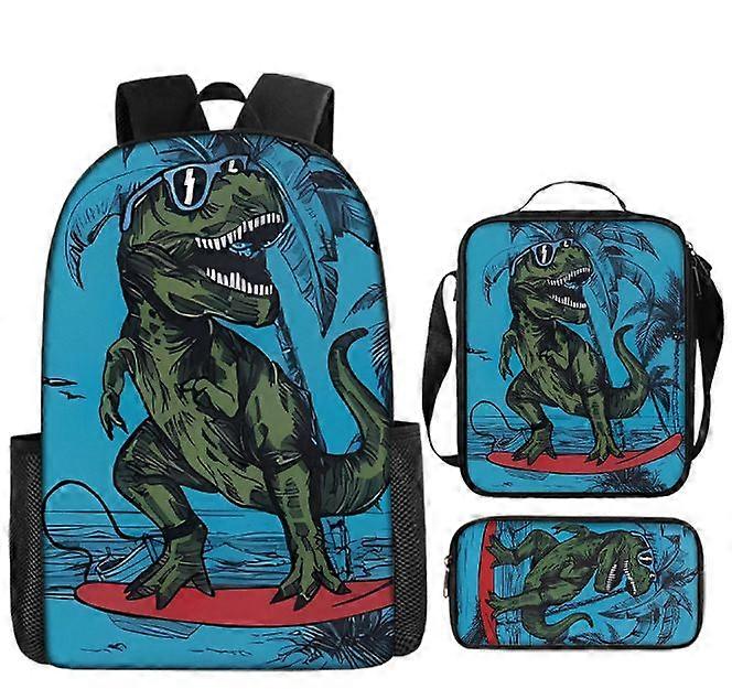 Student backpack three piece set cartoon backpack