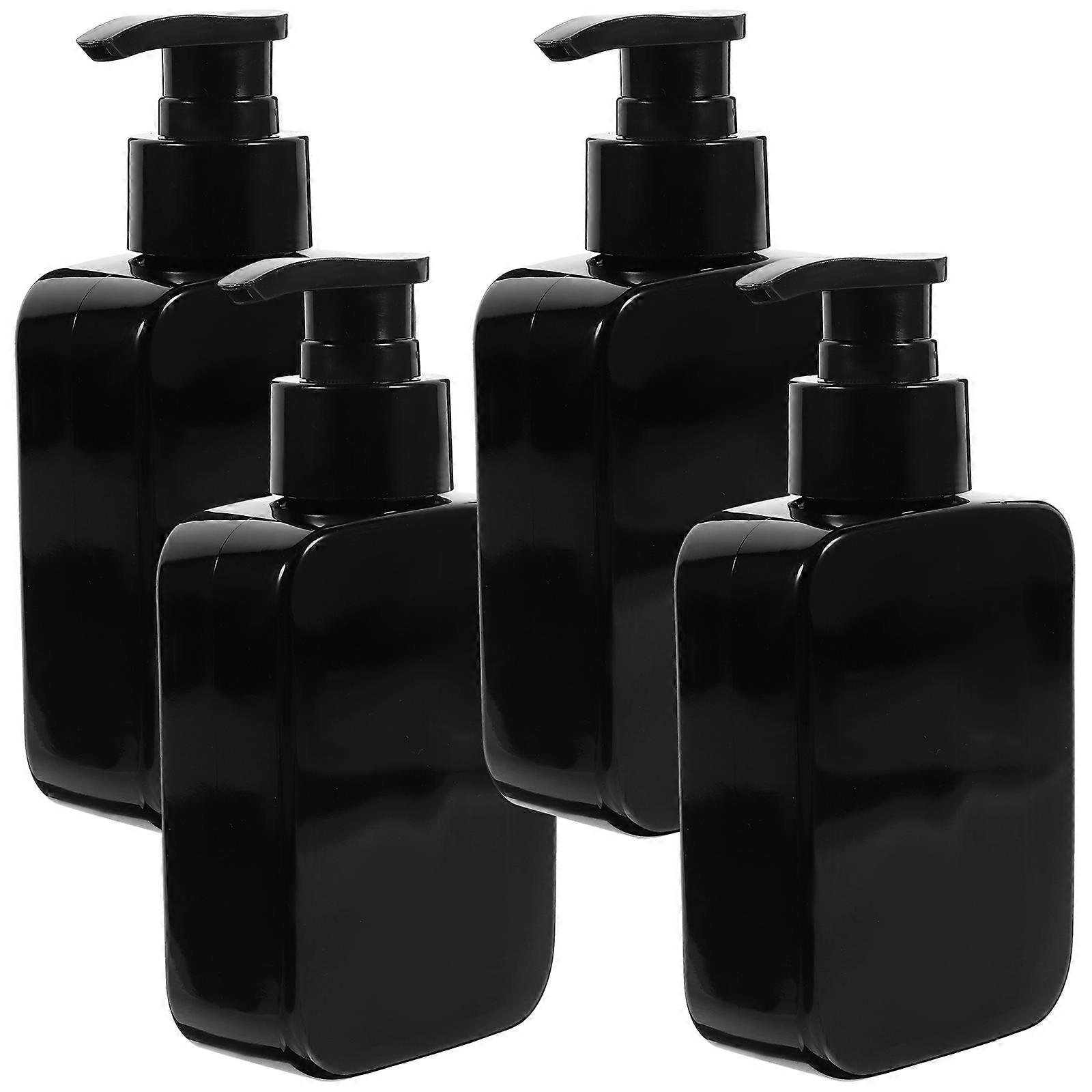 Lotion Dispensing Bottles Empty Pump Bottle For Face Wash 150ml Black 4Pcs