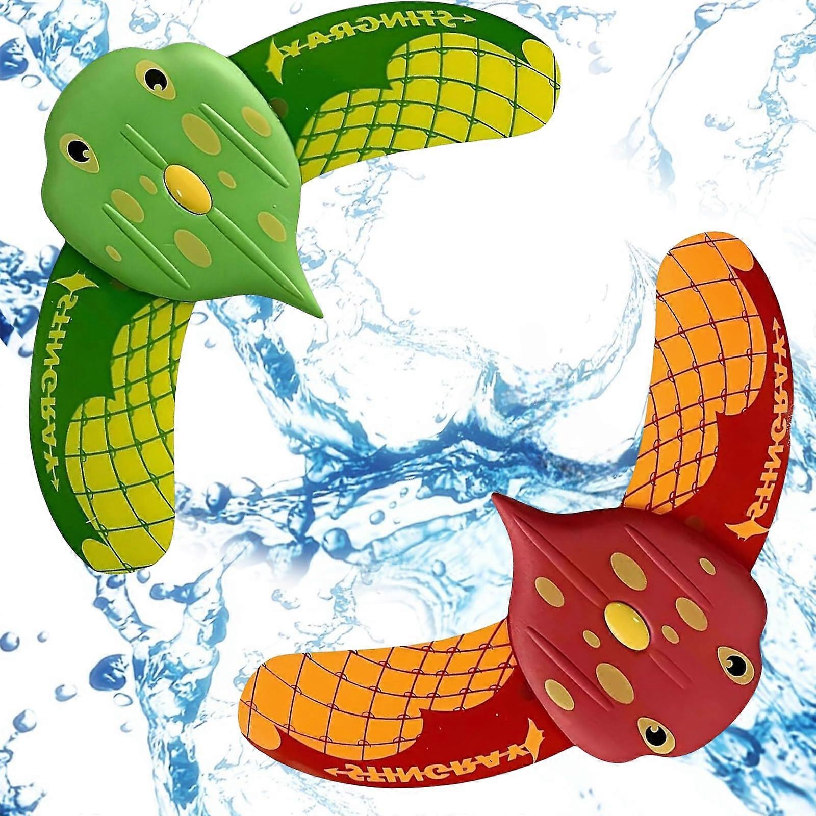 Water Toys Set of 2 for Children, Dive Rings and Fish for Swimming Pool, Beach, and Water Parks, Durable and Fun