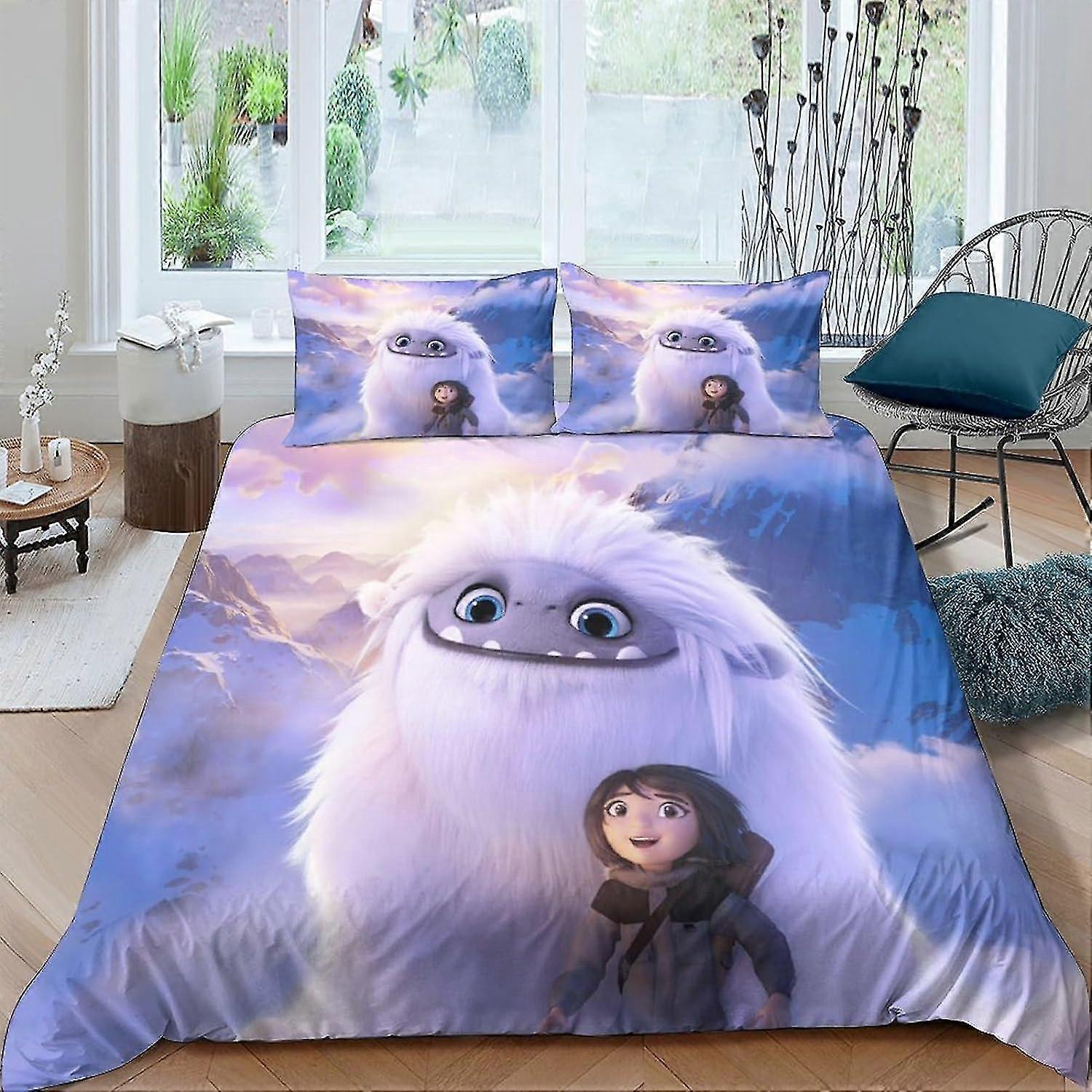 Soft Microfiber Bedding Set with Pillowcases and Duvet Cover - 3D Design for Kids