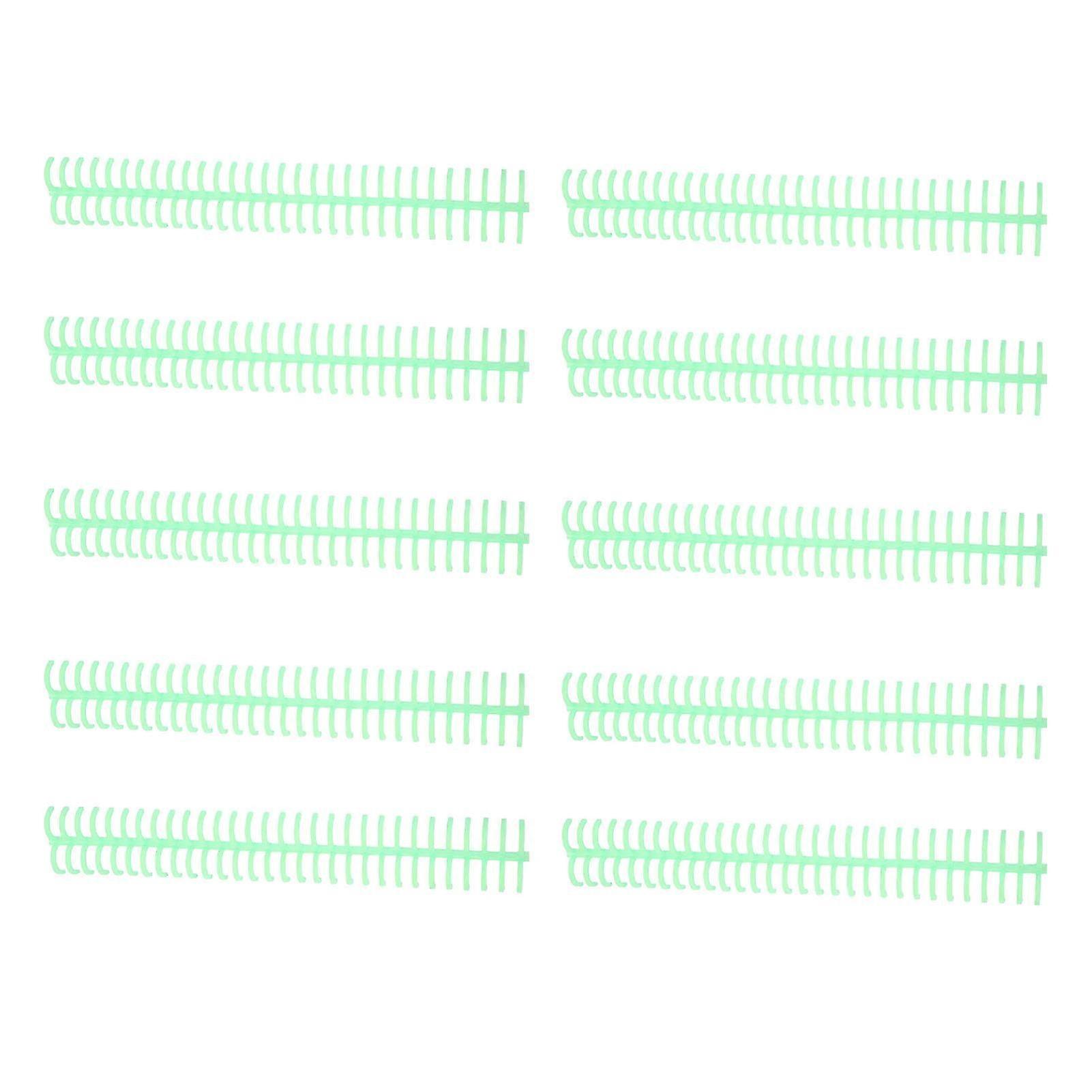10Pcs Spiral Binding Coil Green 130 Sheet Capacity 30 Holes 16mm Diameter Set Kit