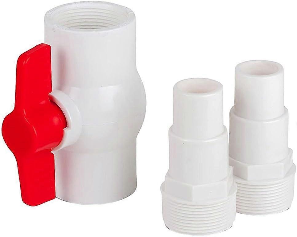 AR512 On/Off Valve Adapter for 38mm and 32mm Hose with T Handle, Swimming Pool Water Shutoff Adapter