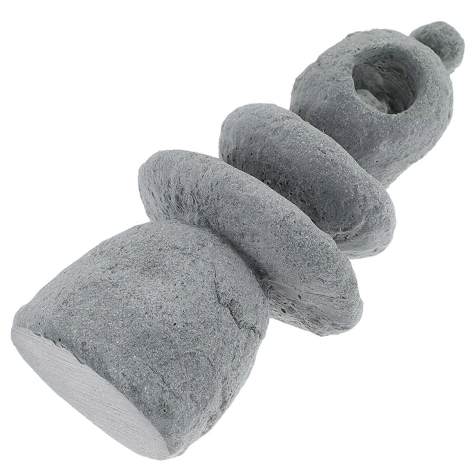 Garden Decorations Outdoor Stone Landscaping Ornaments Grey 13.5X7X5CM Sandstone Simple Design 1Set