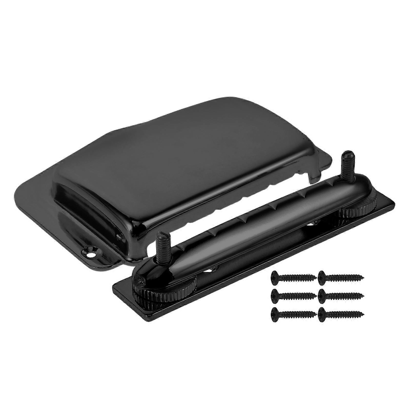 Adjustable Metal Guitar Bridge Cover Plate Replacement for Electric Guitars – Durable Black, Easy Installation, String Spacing Control for