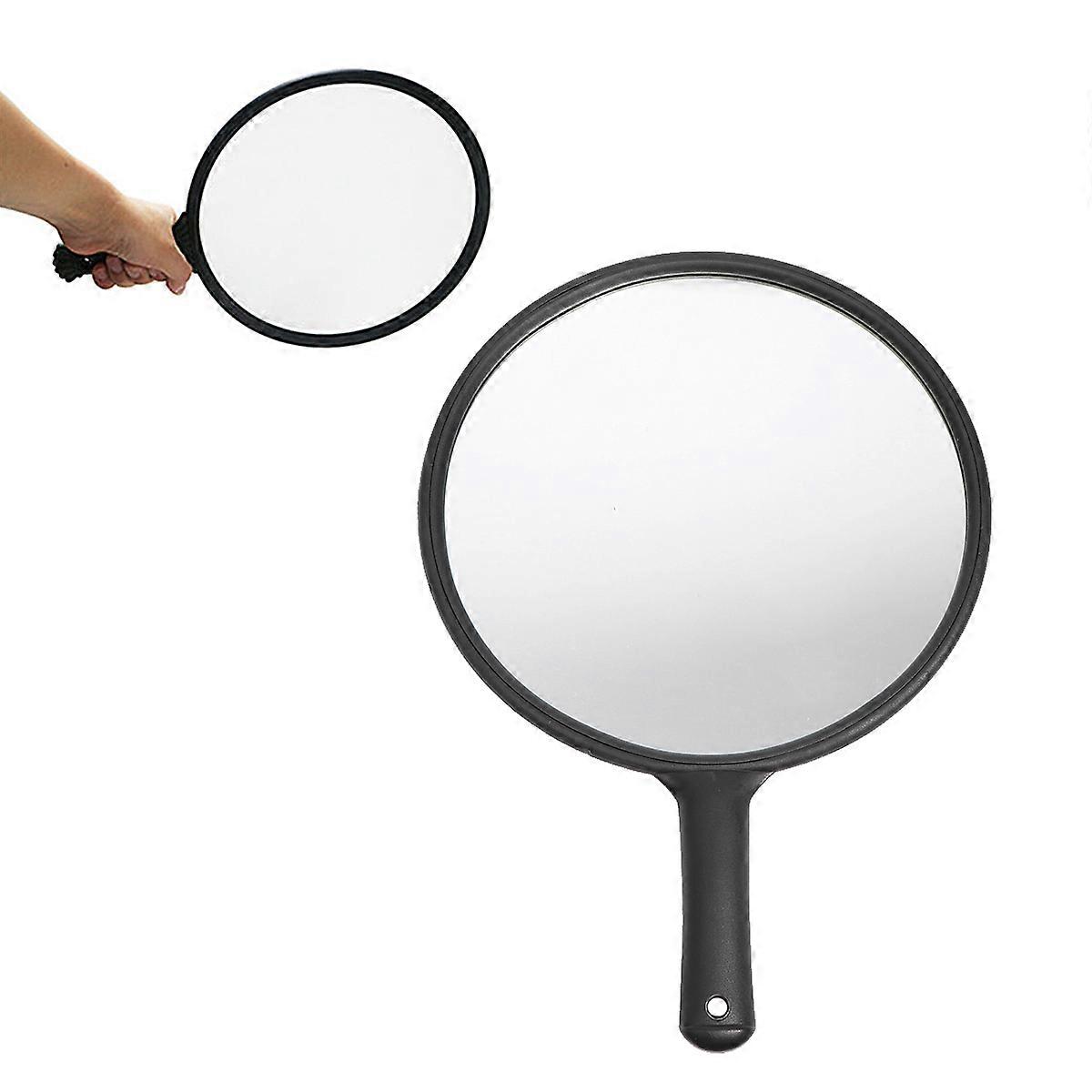 Black Handheld Vanity Mirror With Compact Design Suitable For Women And Girls 1Set