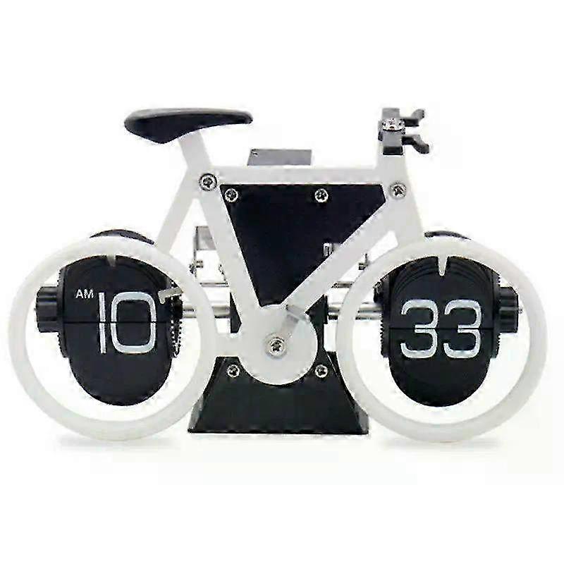 European Creative Flip Down Page Desk Clocks Retro Flip Table Clock Stainless Steel Mechanical Automatic Flip Clock Home Decor_XG