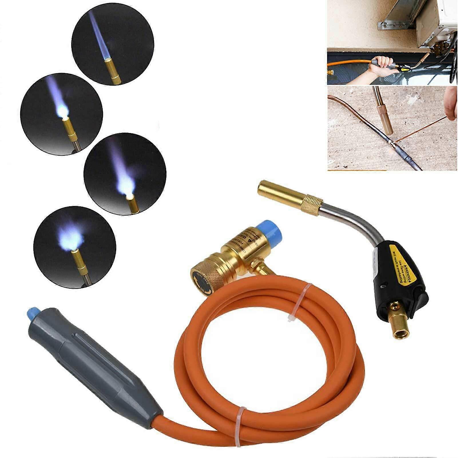 Gases Self-Ignition Torch Brazing Propane Plumbing Hose Kit for Welding Soldering Refrigeration Repairing