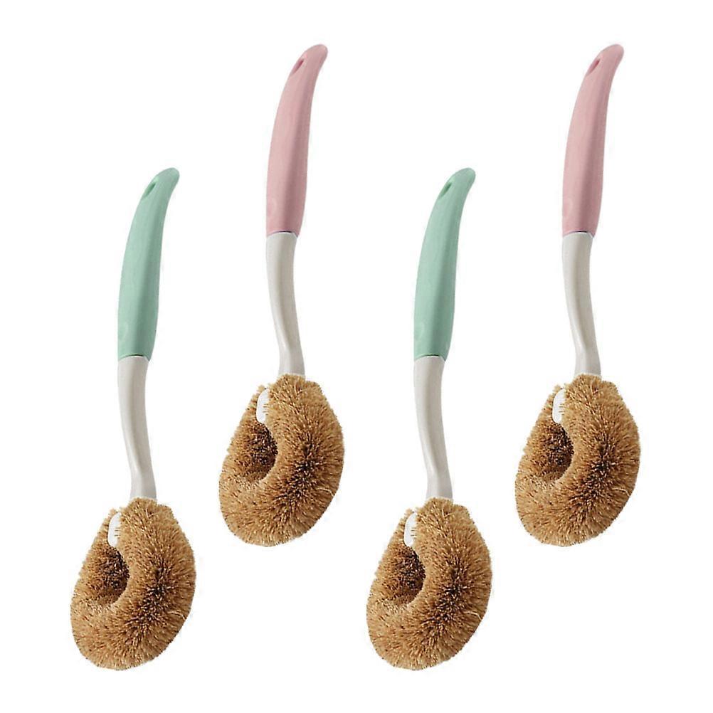 Assorted Color Kitchen Cleaning Wok Brush with Hanging Hole for Easy Storage Safe for Nonstick Surfaces 4pcs